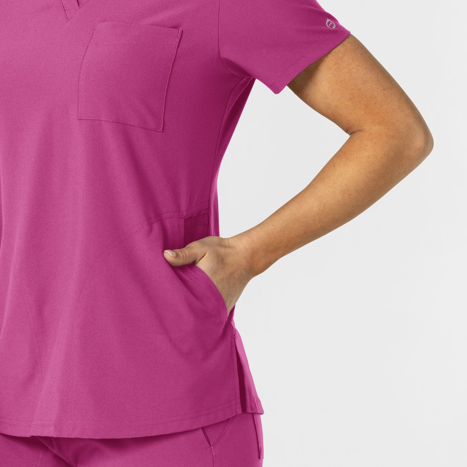 Casacca donna 6045 scollo a V raspberry