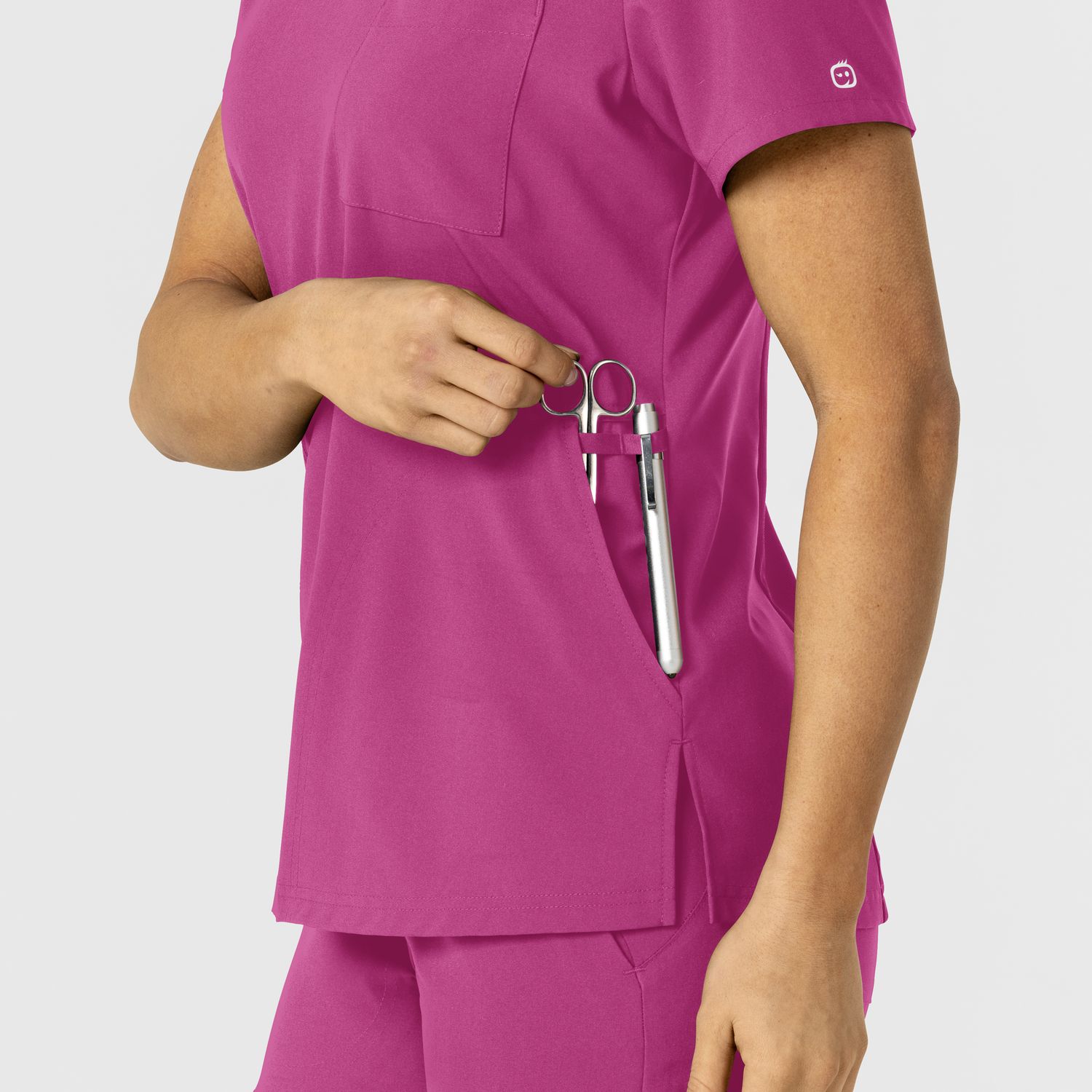 Casacca donna 6045 scollo a V raspberry