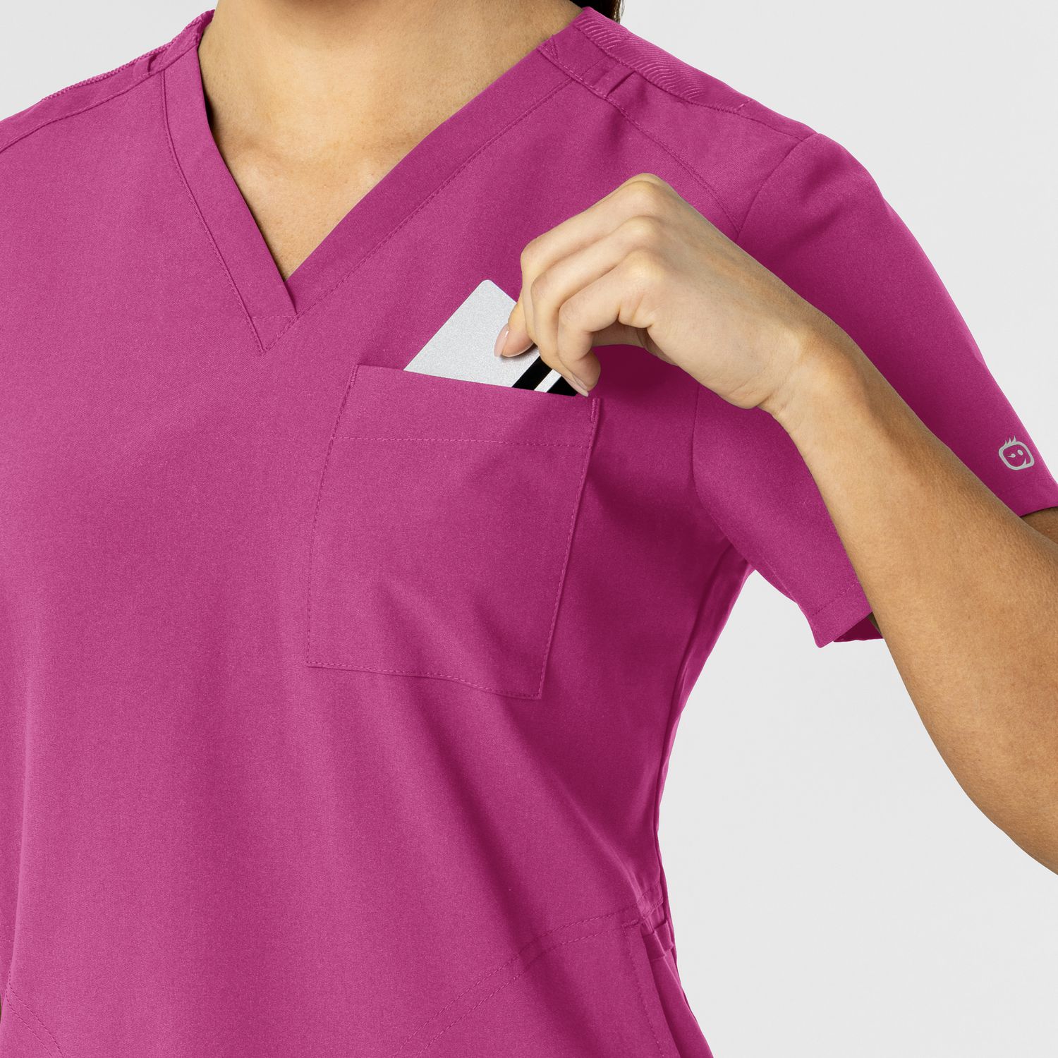 Casacca donna 6045 scollo a V raspberry