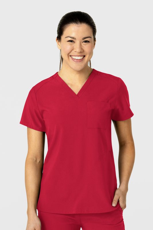 Casacca donna 6045 scollo a V red
