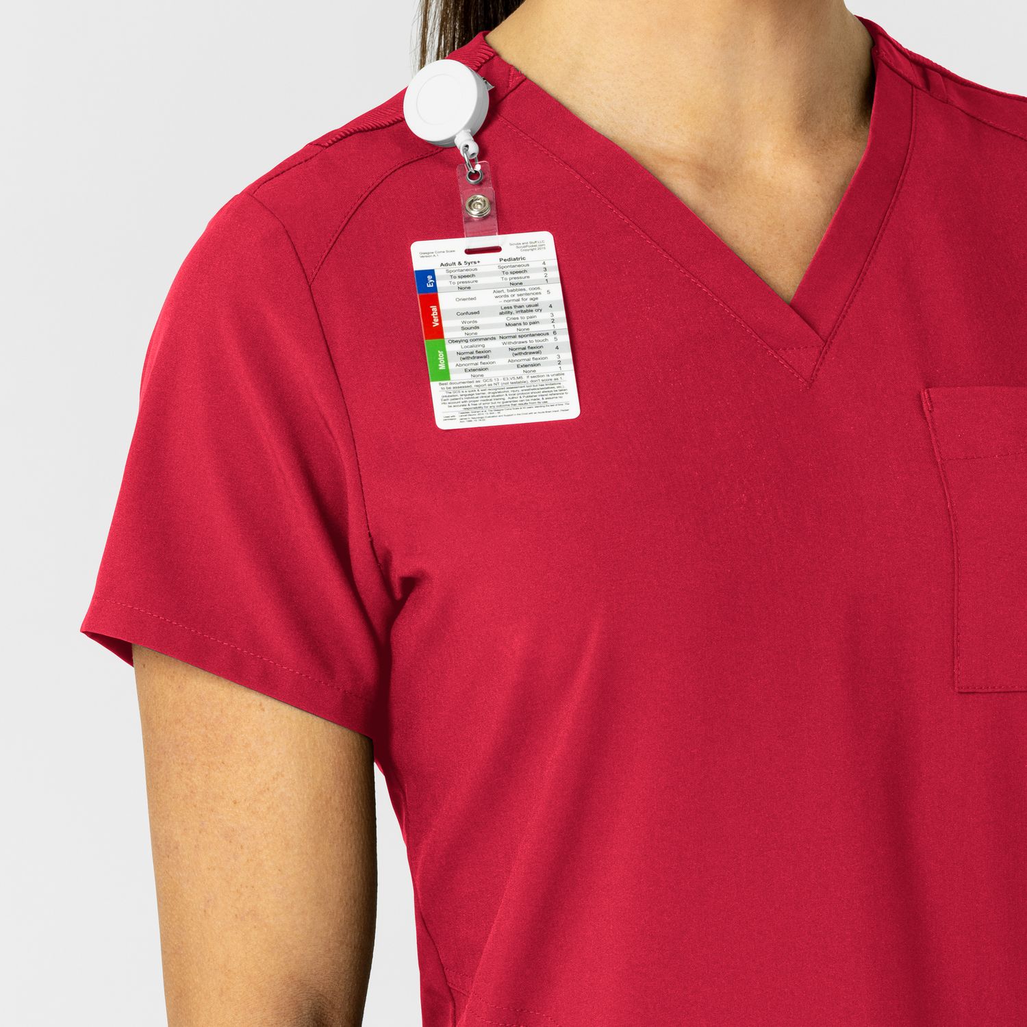 Casacca donna 6045 scollo a V red