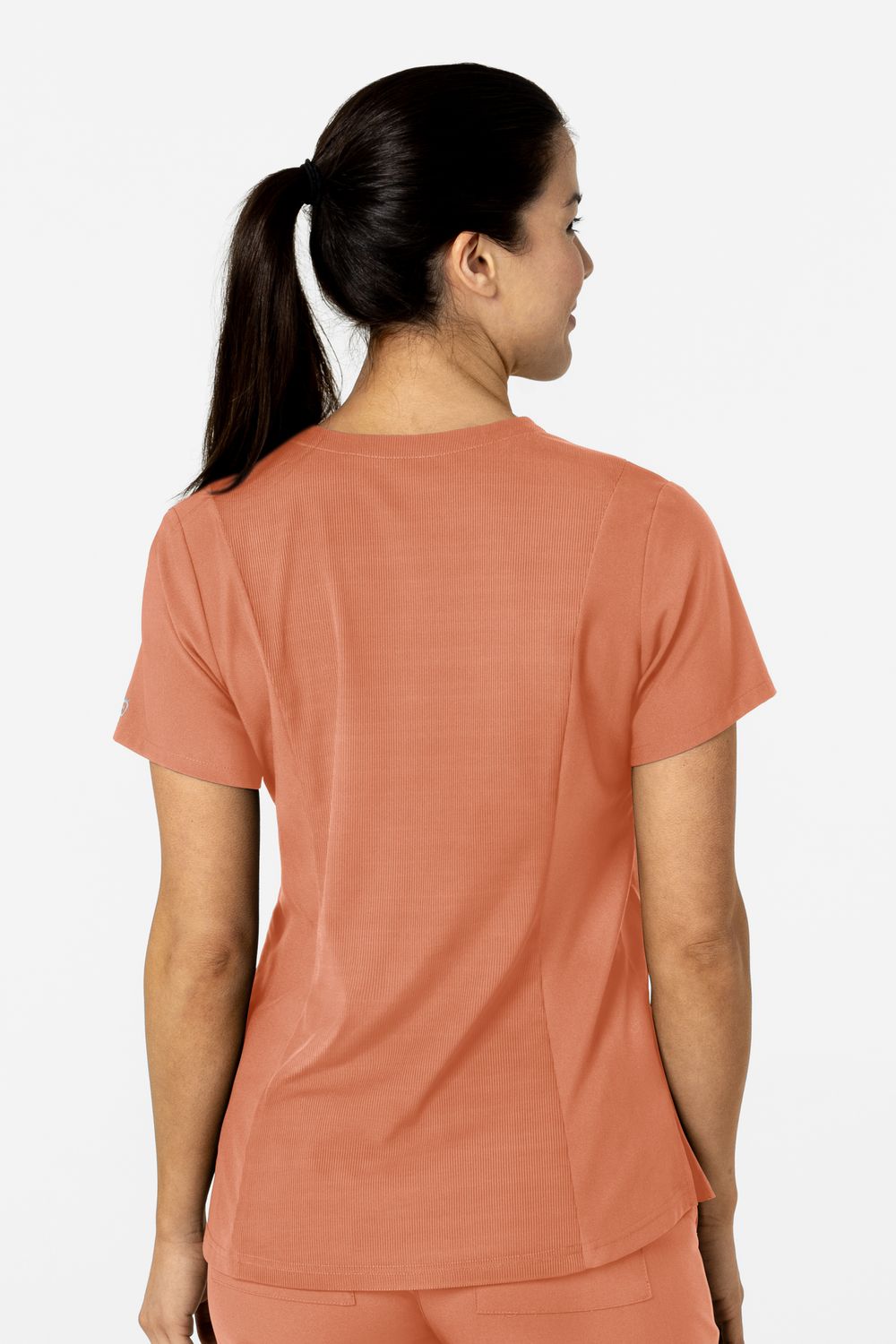 Casacca donna 6045 scollo a V terracotta