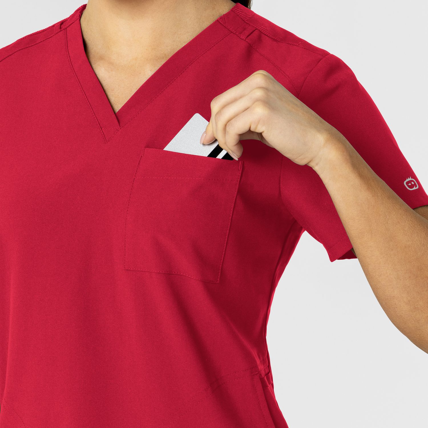 Casacca donna 6045 scollo a V red