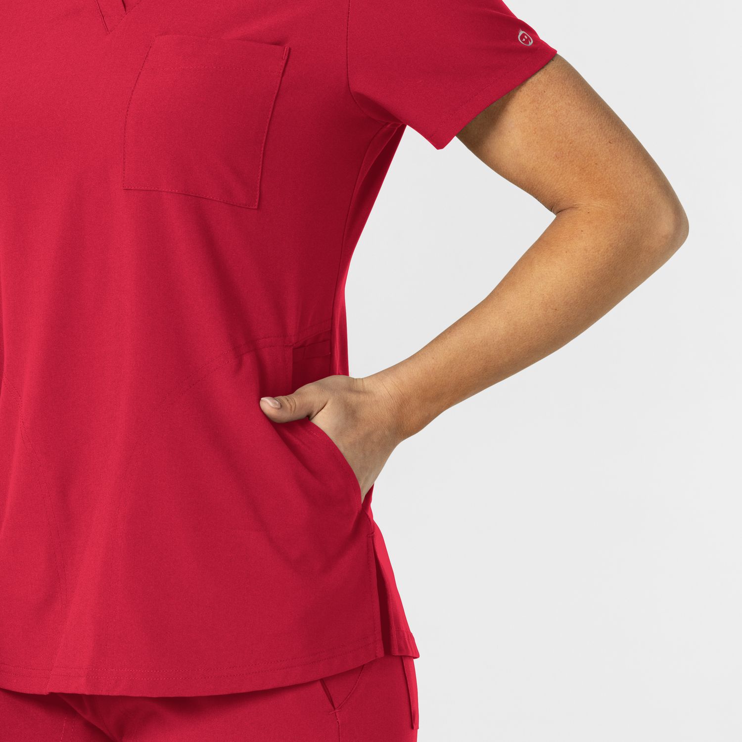 Casacca donna 6045 scollo a V red