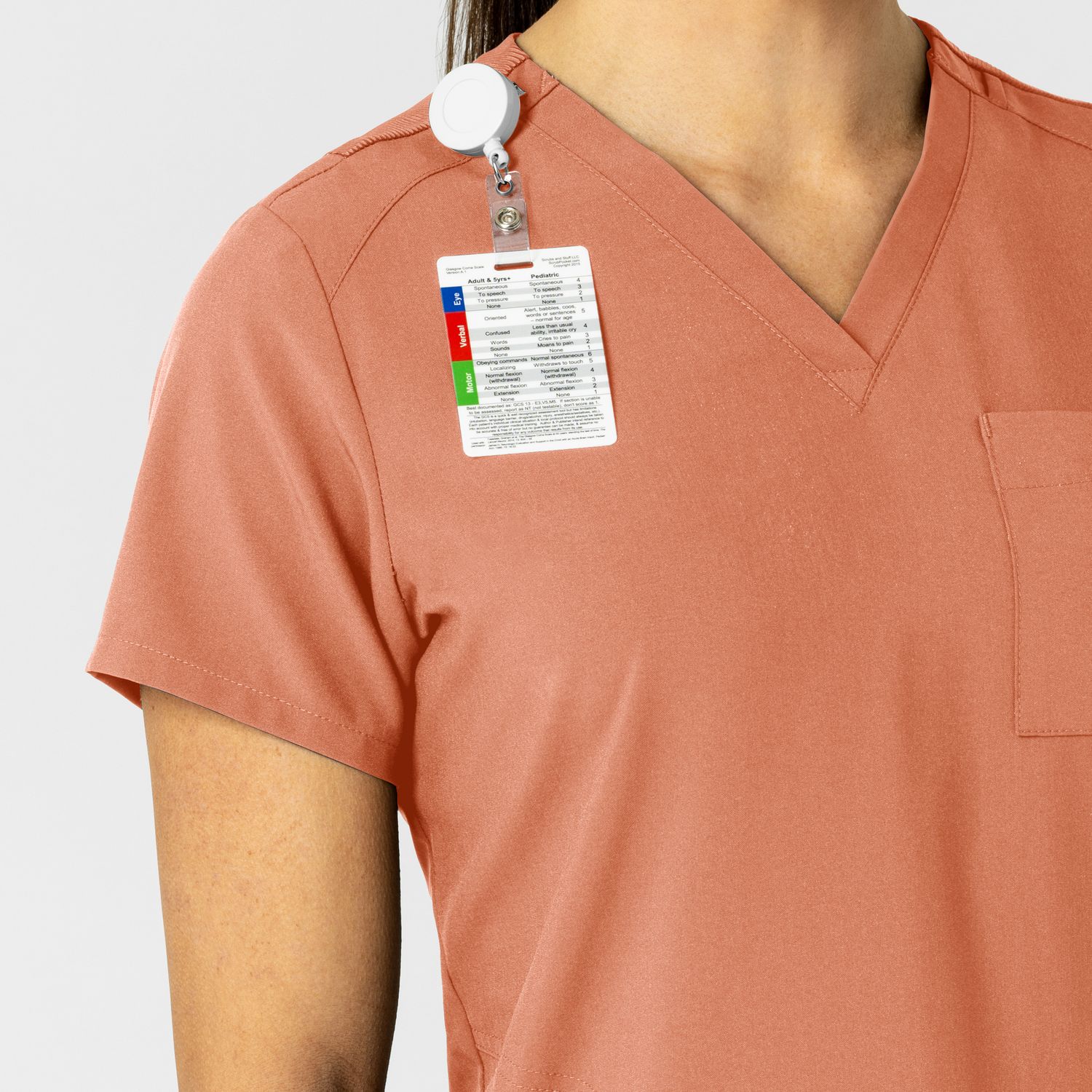 Casacca donna 6045 scollo a V terracotta