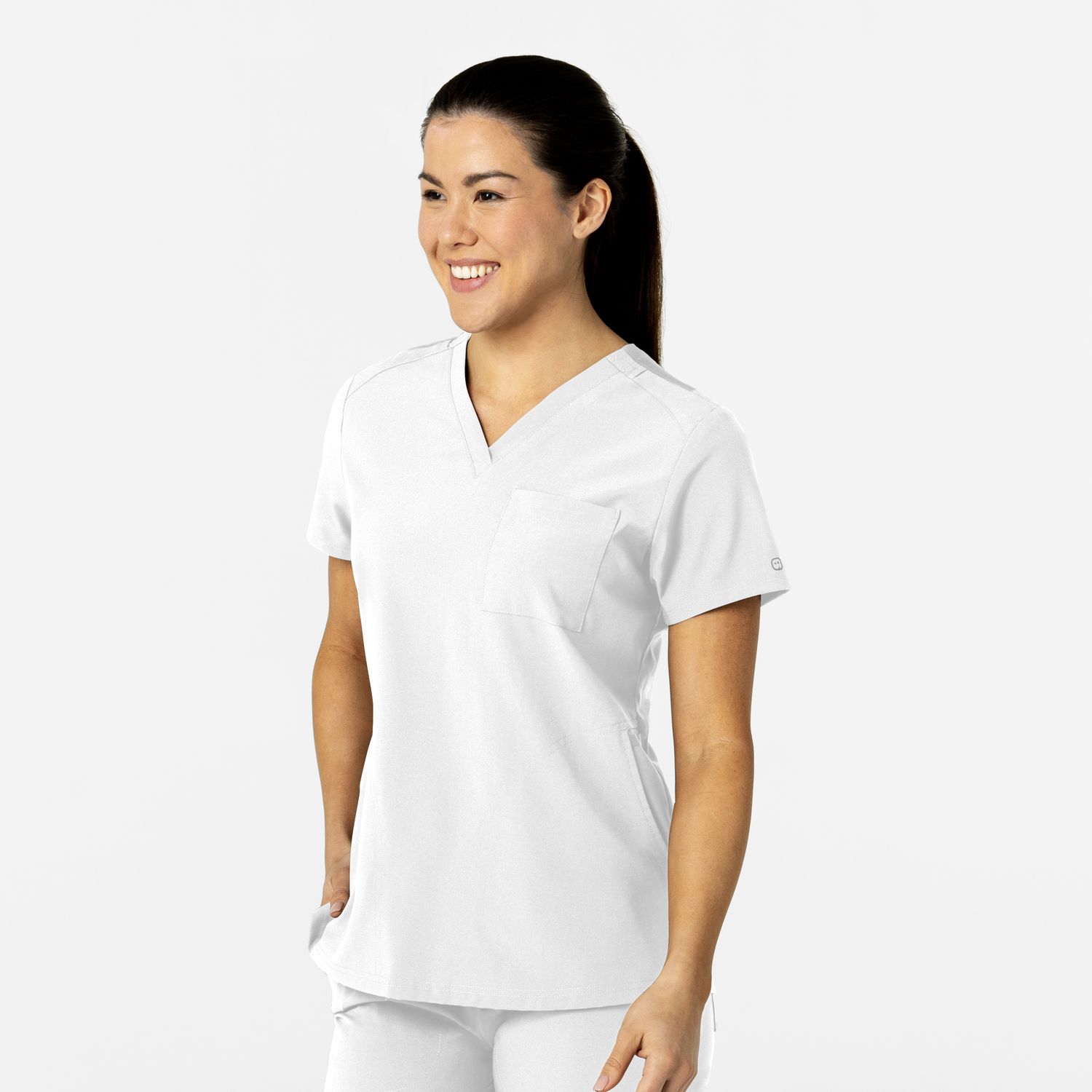 Casacca donna 6045 scollo a V white