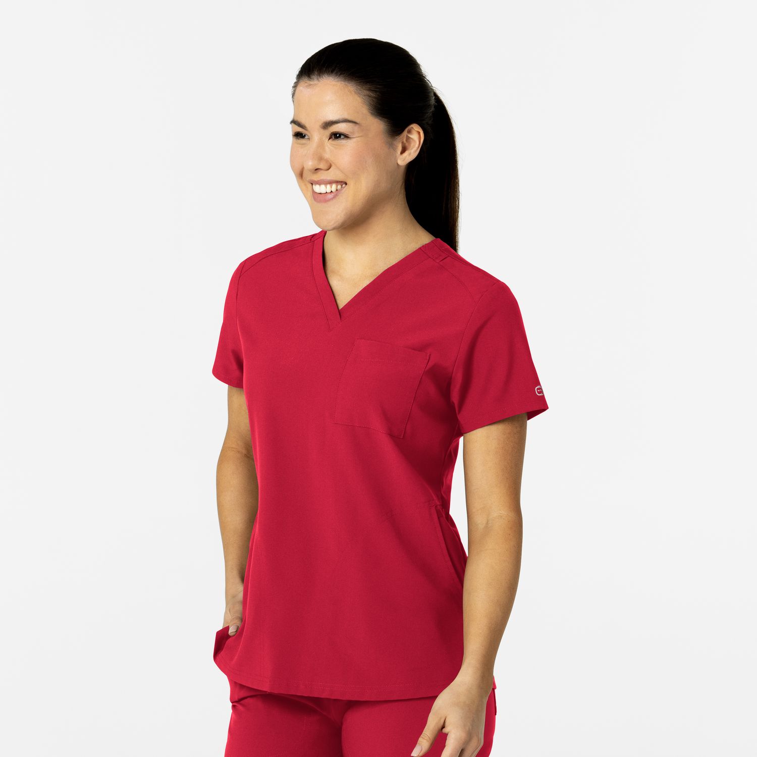 Casacca donna 6045 scollo a V red