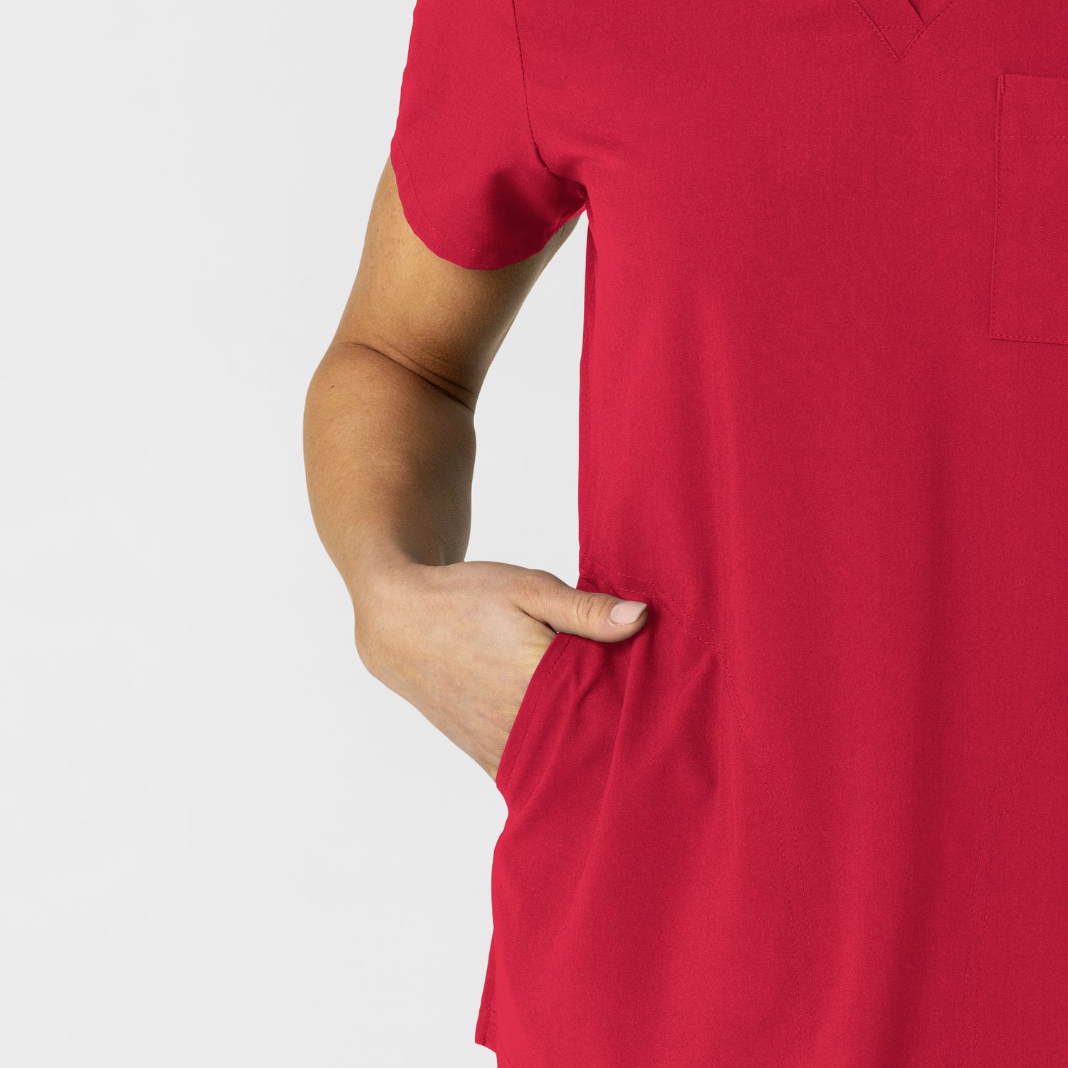 Casacca donna 6045 scollo a V red