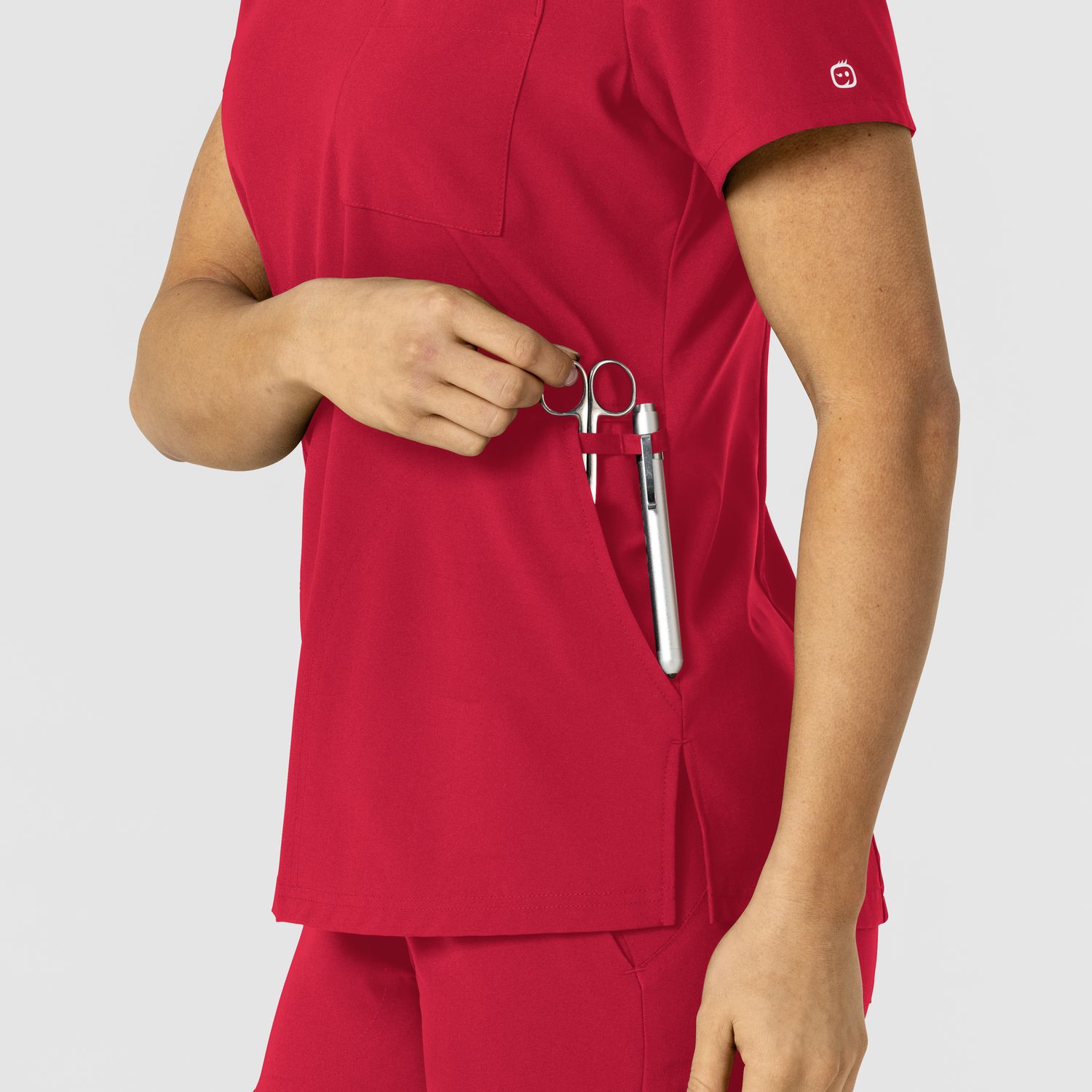 Casacca donna 6045 scollo a V red