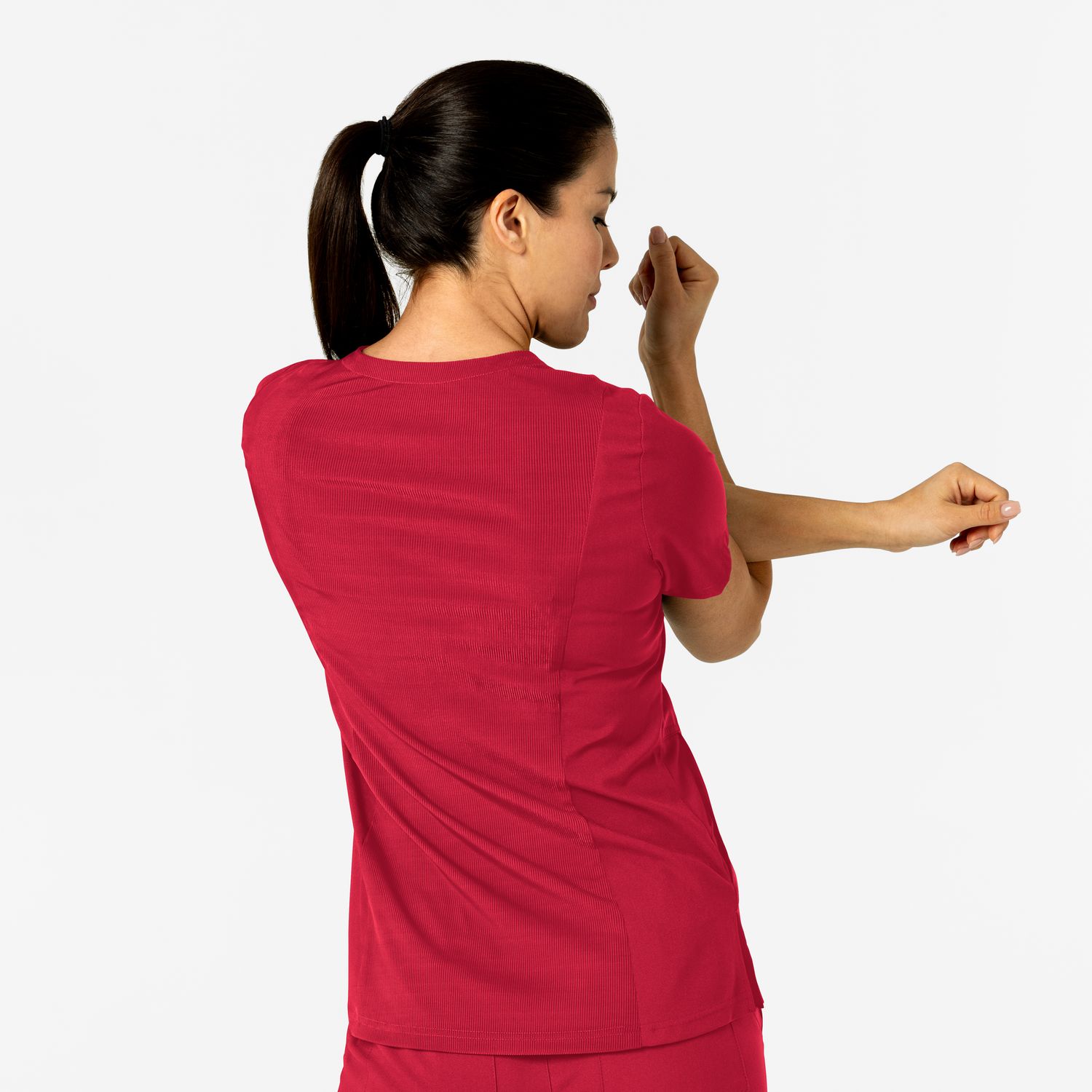 Casacca donna 6045 scollo a V red
