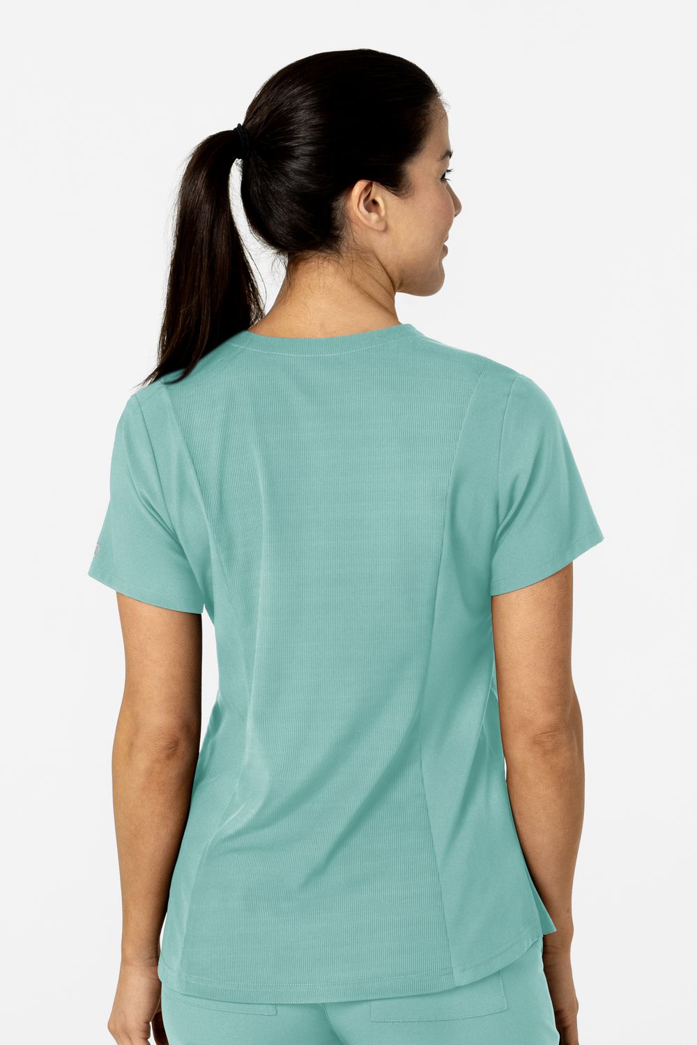 Casacca donna 6045 scollo a V turquoise