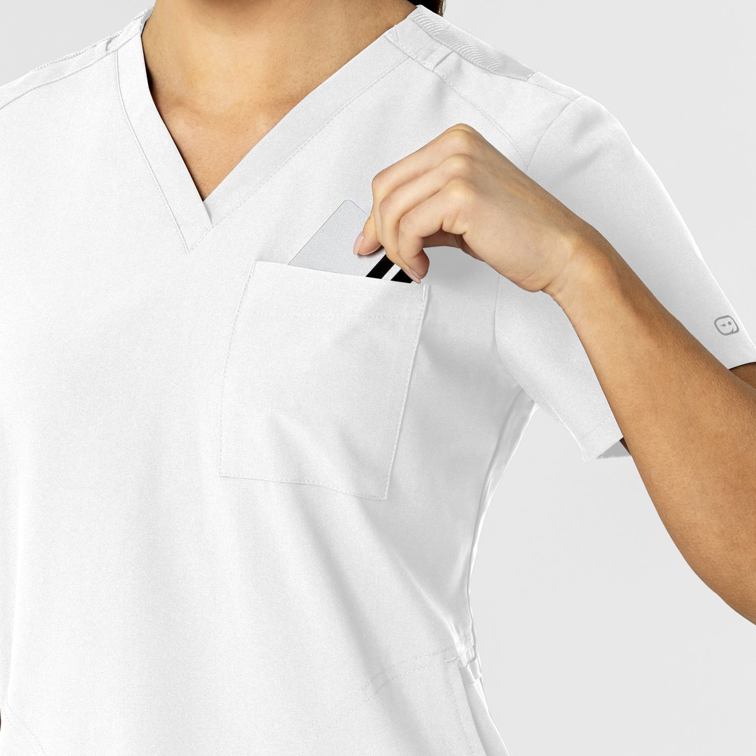 Casacca donna 6045 scollo a V white