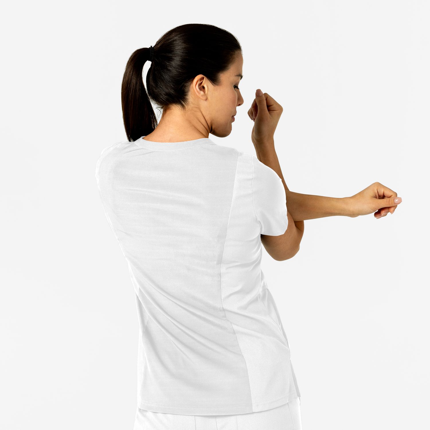 Casacca donna 6045 scollo a V white