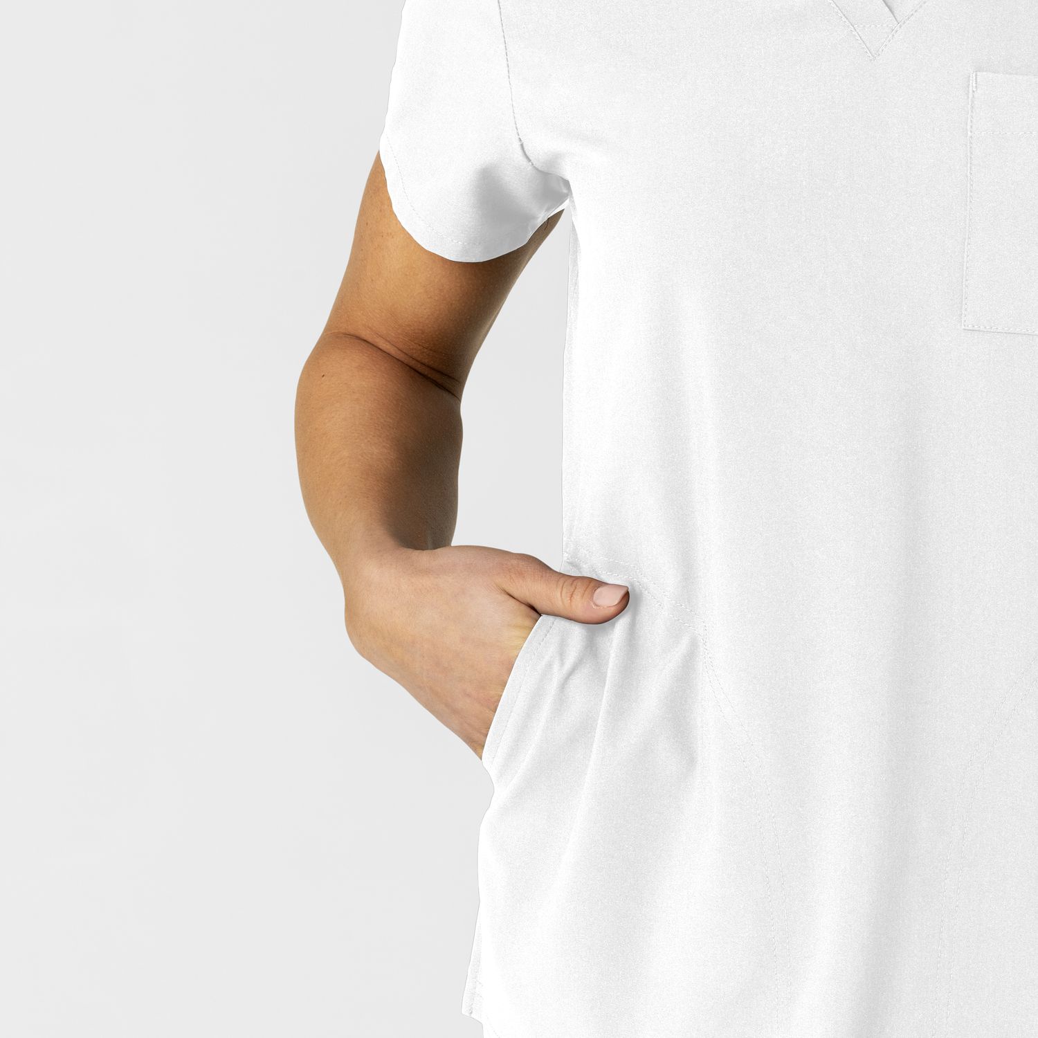 Casacca donna 6045 scollo a V white