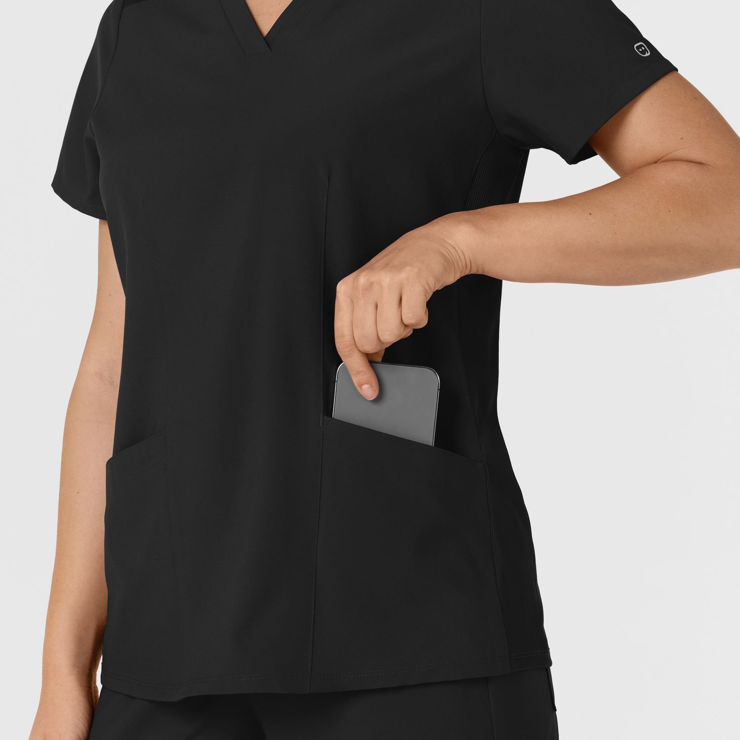 Casacca donna 6145 scollo a V black