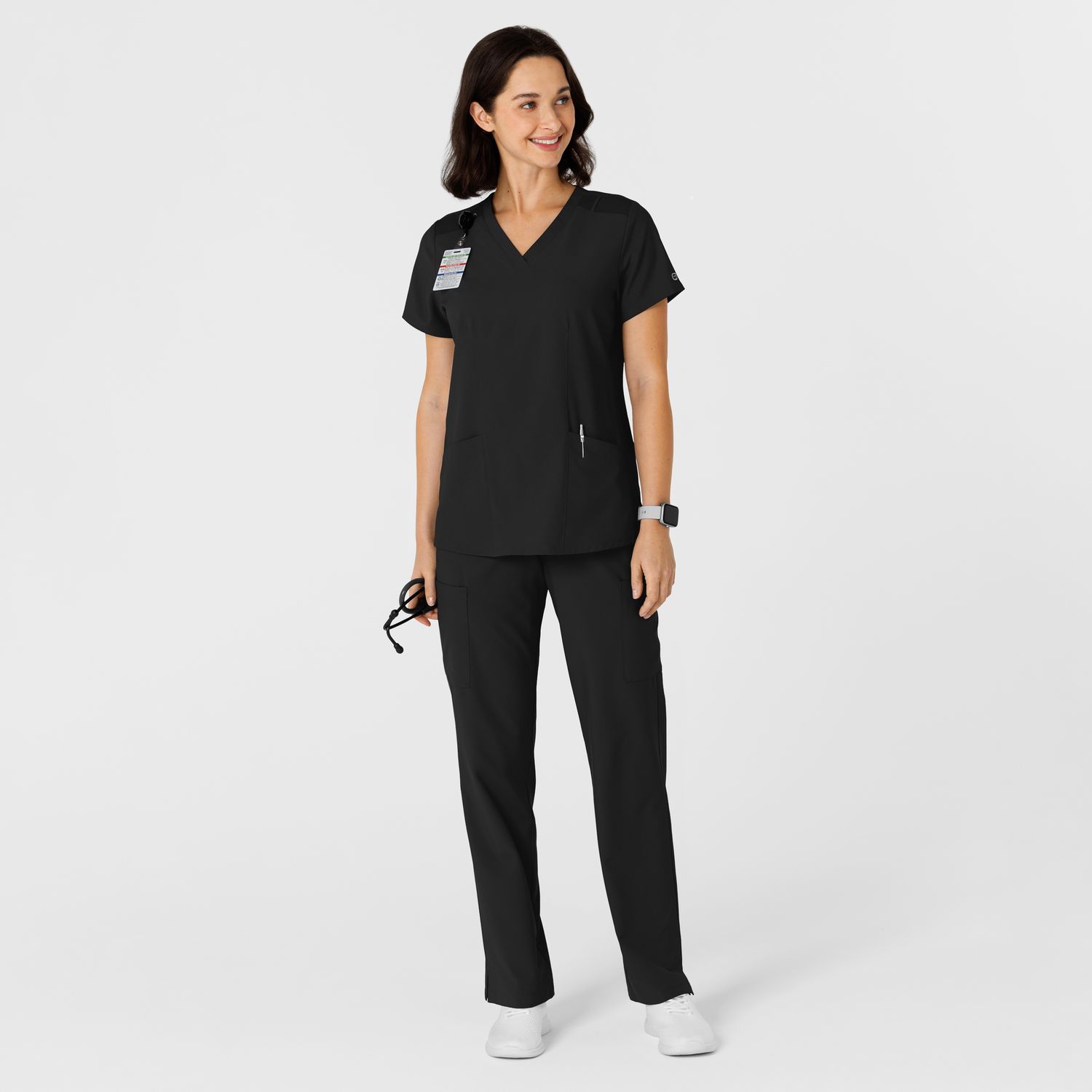 Casacca donna 6145 scollo a V black
