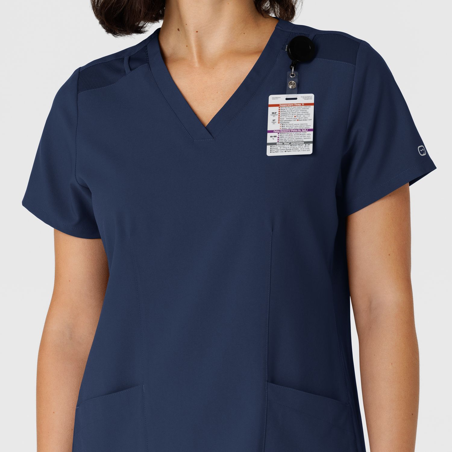 Casacca donna 6145 scollo a V navy blue