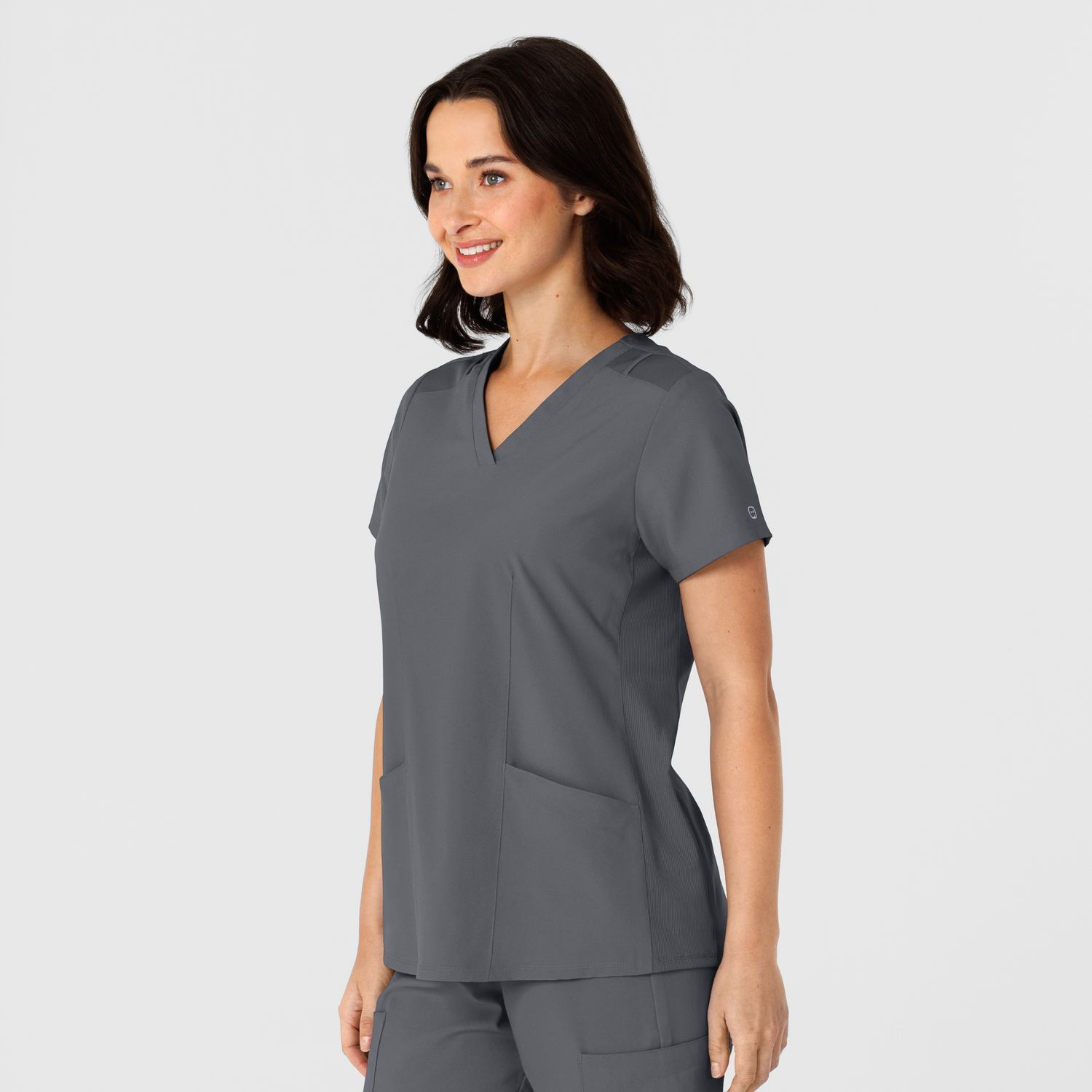 Casacca donna 6145 scollo a V pewter