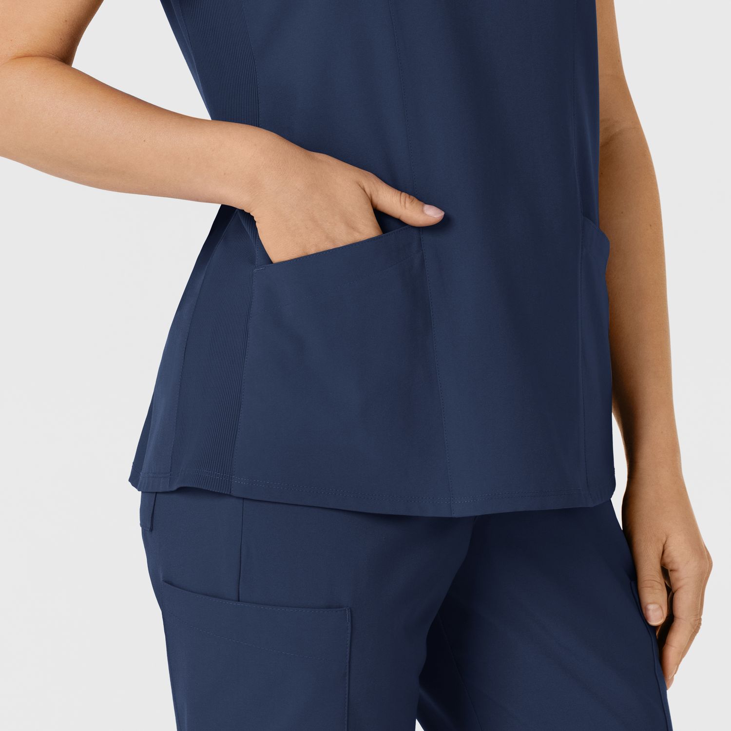 Casacca donna 6145 scollo a V navy blue