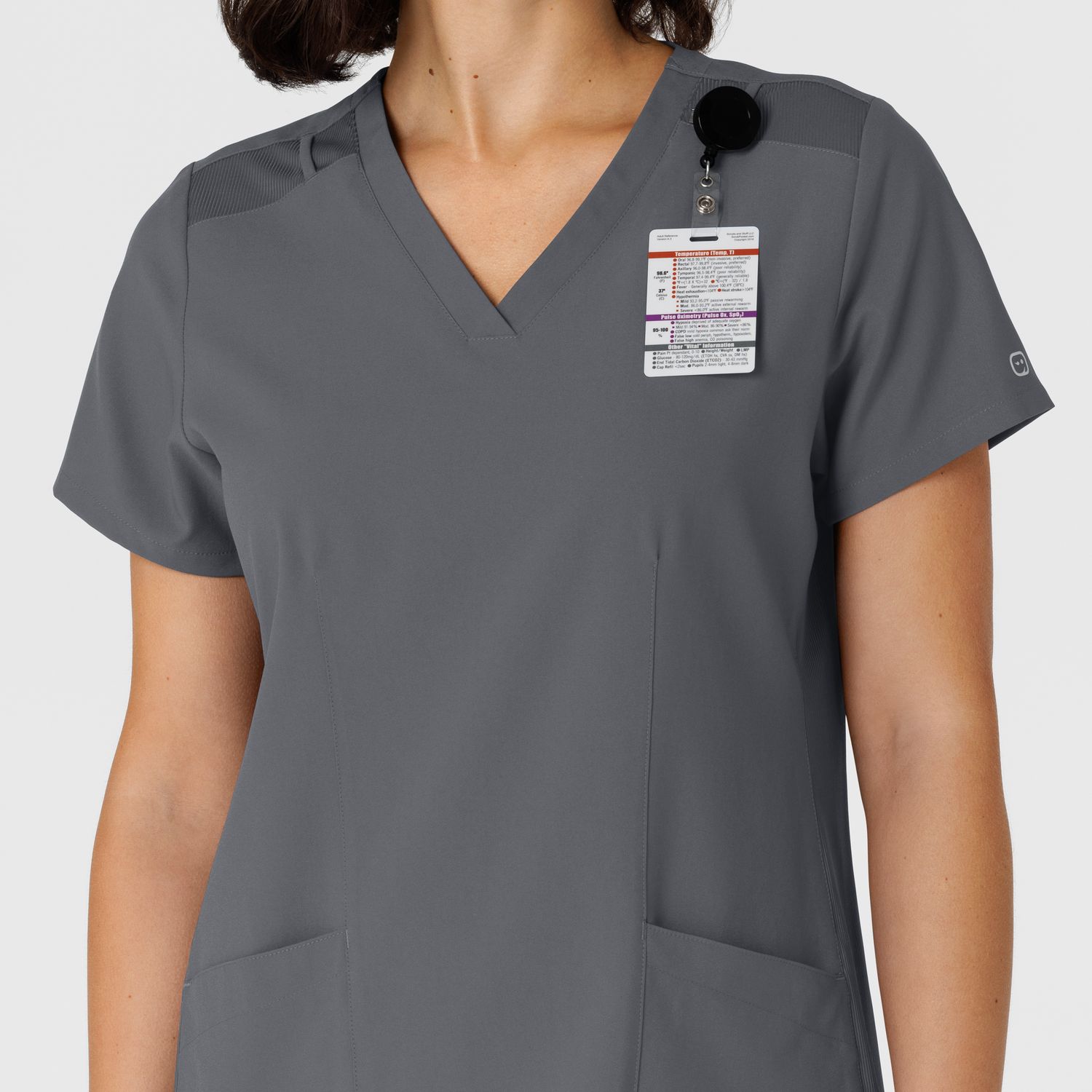Casacca donna 6145 scollo a V pewter