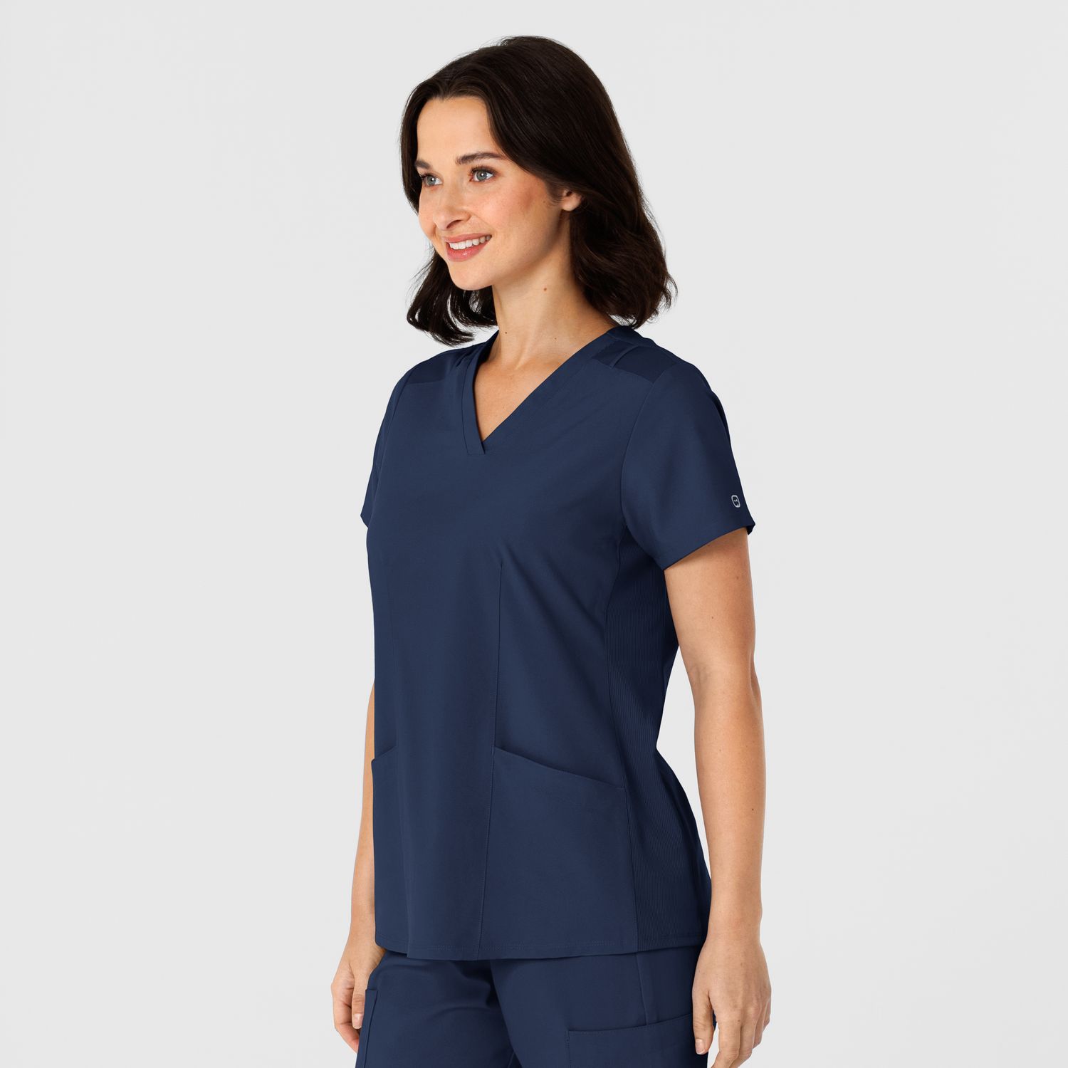 Casacca donna 6145 scollo a V navy blue