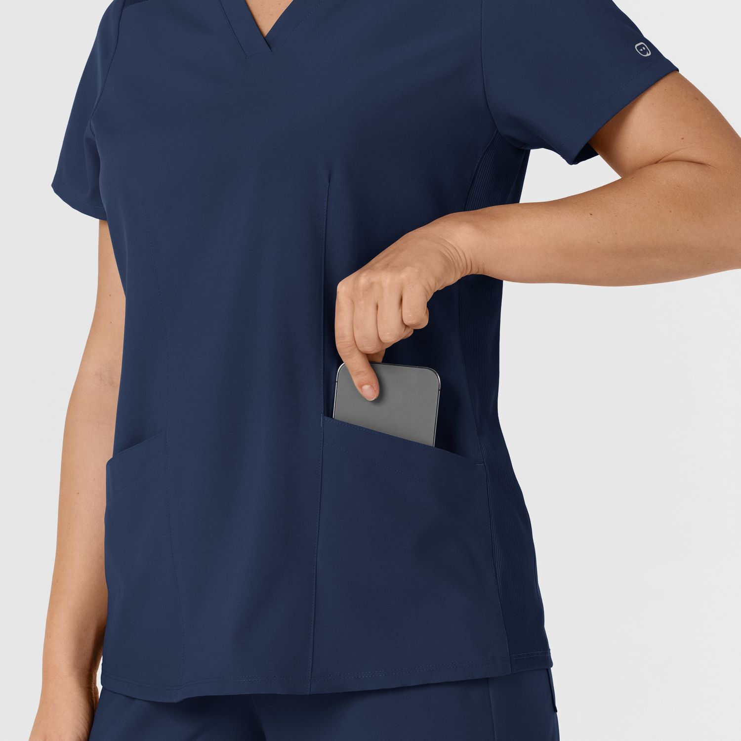 Casacca donna 6145 scollo a V navy blue