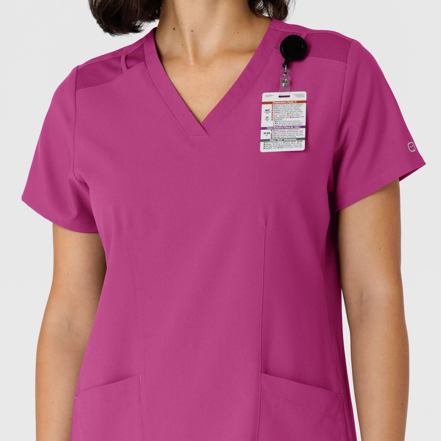 Casacca donna 6145 scollo a V raspberry
