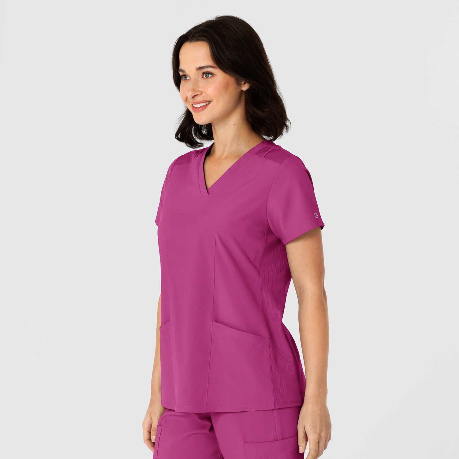 Casacca donna 6145 scollo a V raspberry