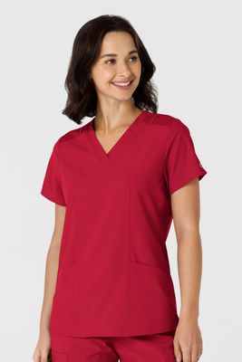 Casacca donna 6145 scollo a V red
