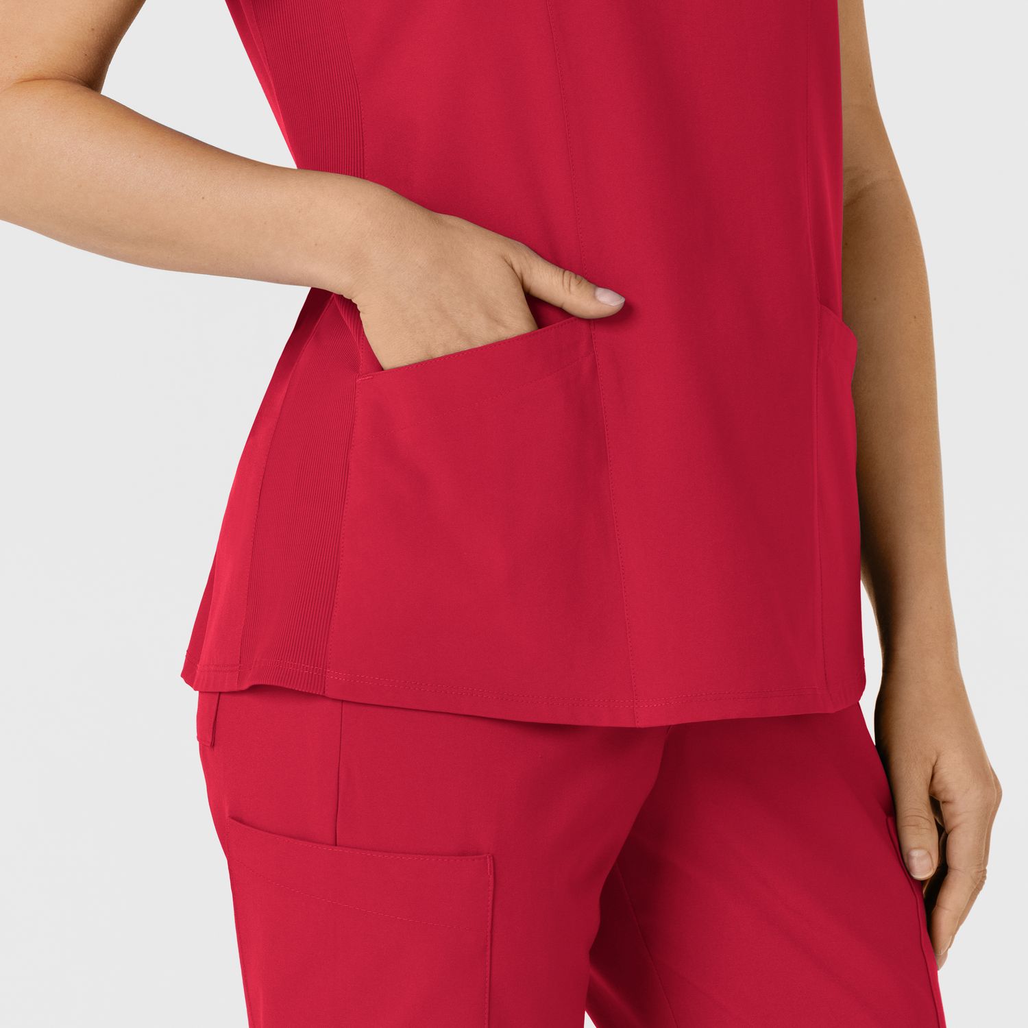 Casacca donna 6145 scollo a V red
