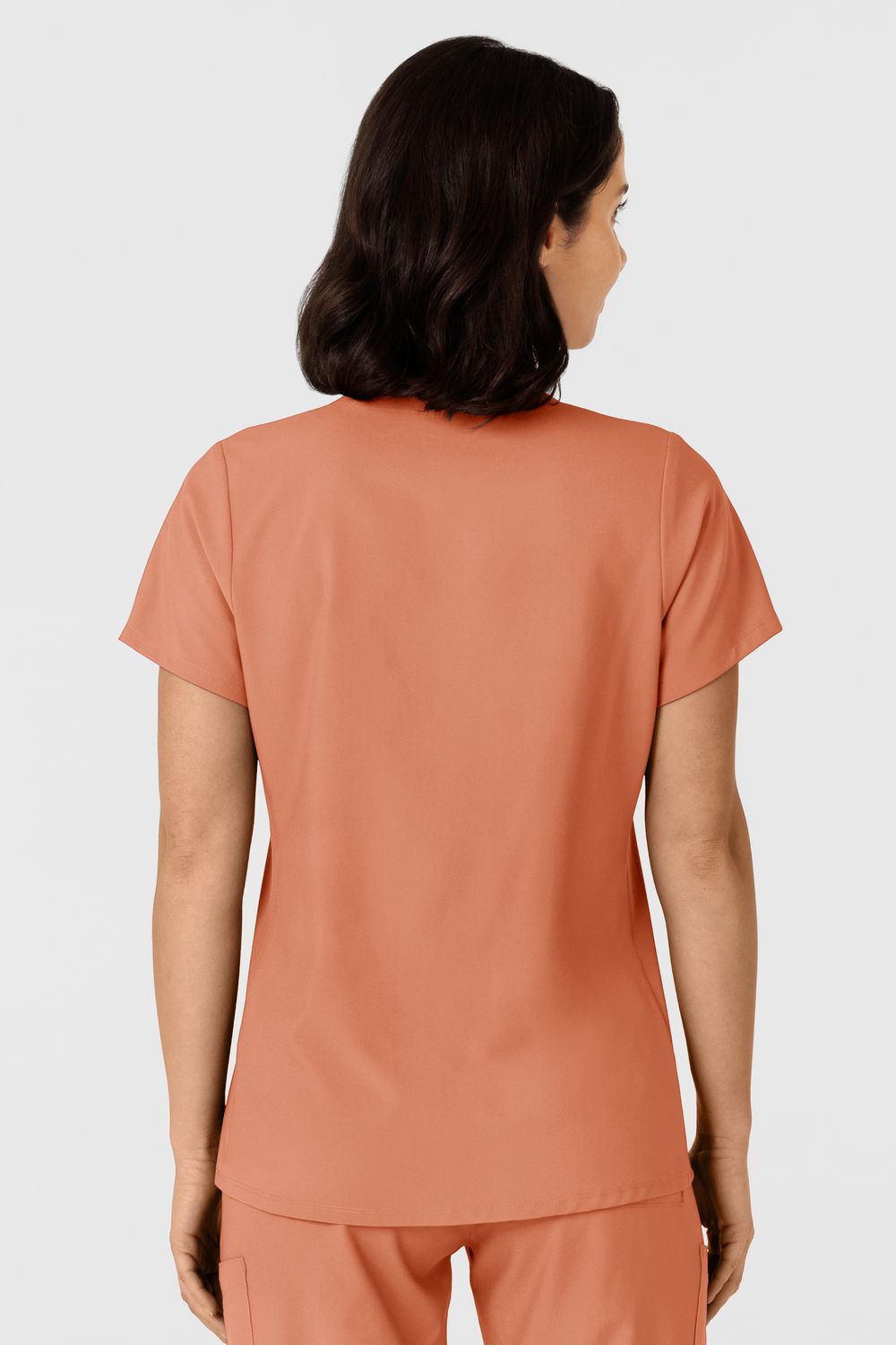 Casacca donna 6145 scollo a V terracotta