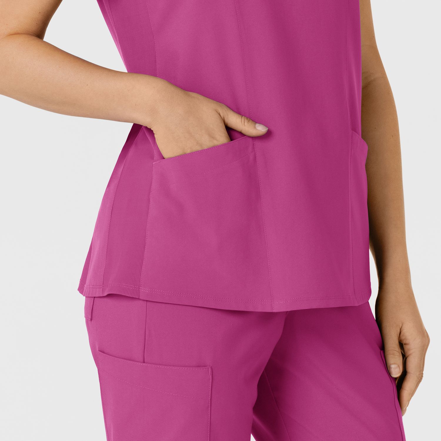 Casacca donna 6145 scollo a V raspberry