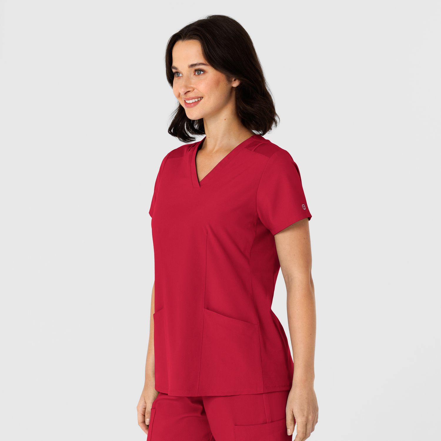 Casacca donna 6145 scollo a V red