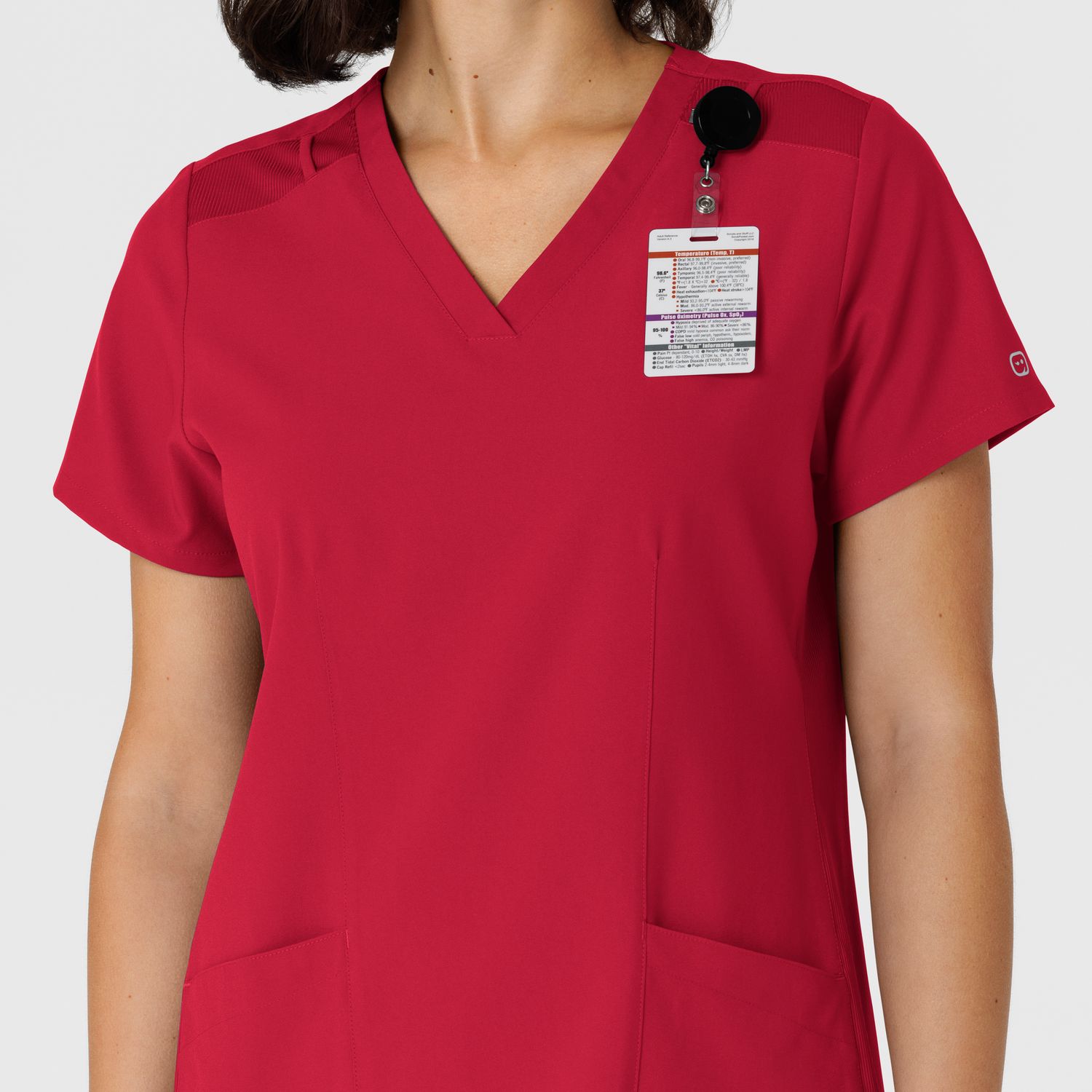 Casacca donna 6145 scollo a V red
