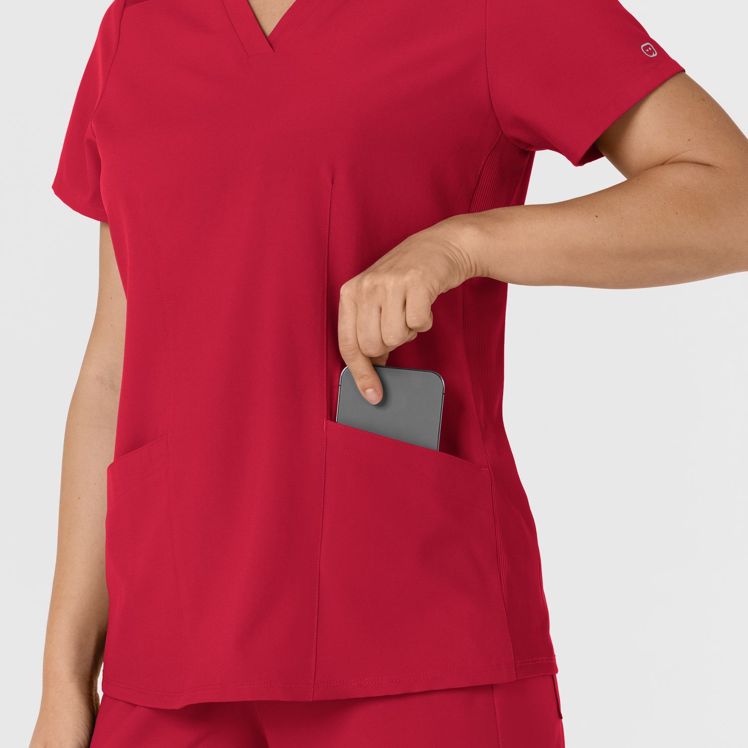 Casacca donna 6145 scollo a V red