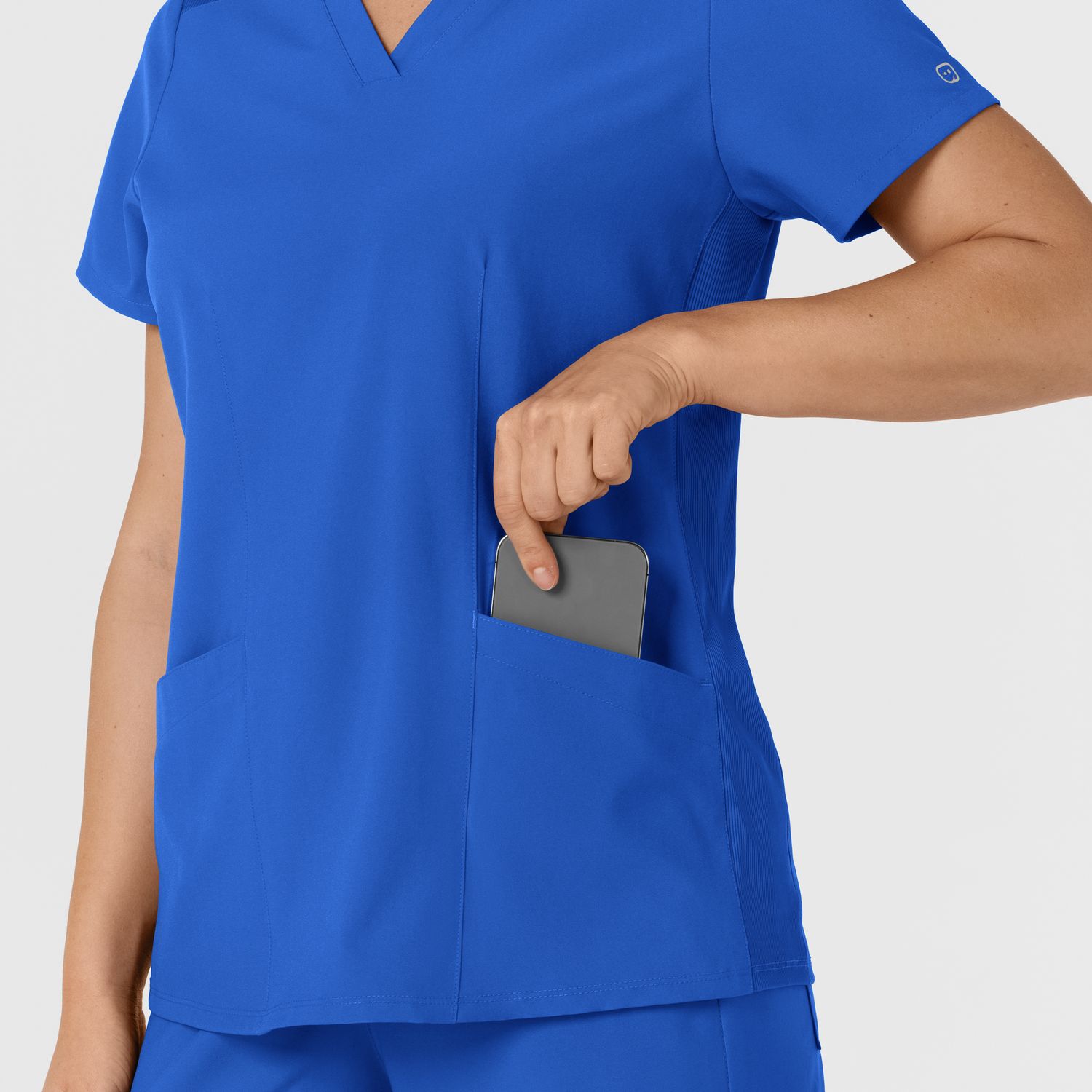 Casacca donna 6145 scollo a V royal blue