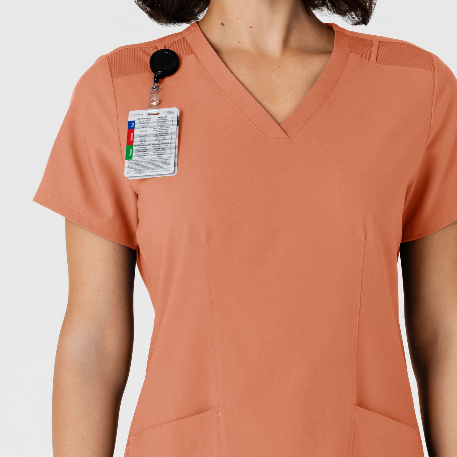 Casacca donna 6145 scollo a V terracotta