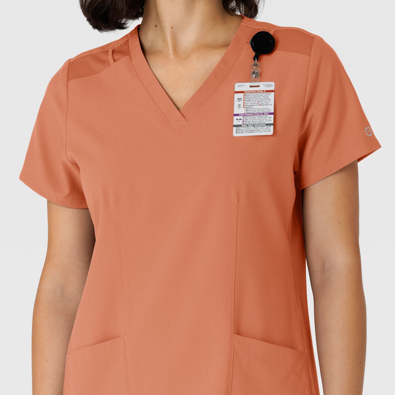 Casacca donna 6145 scollo a V terracotta