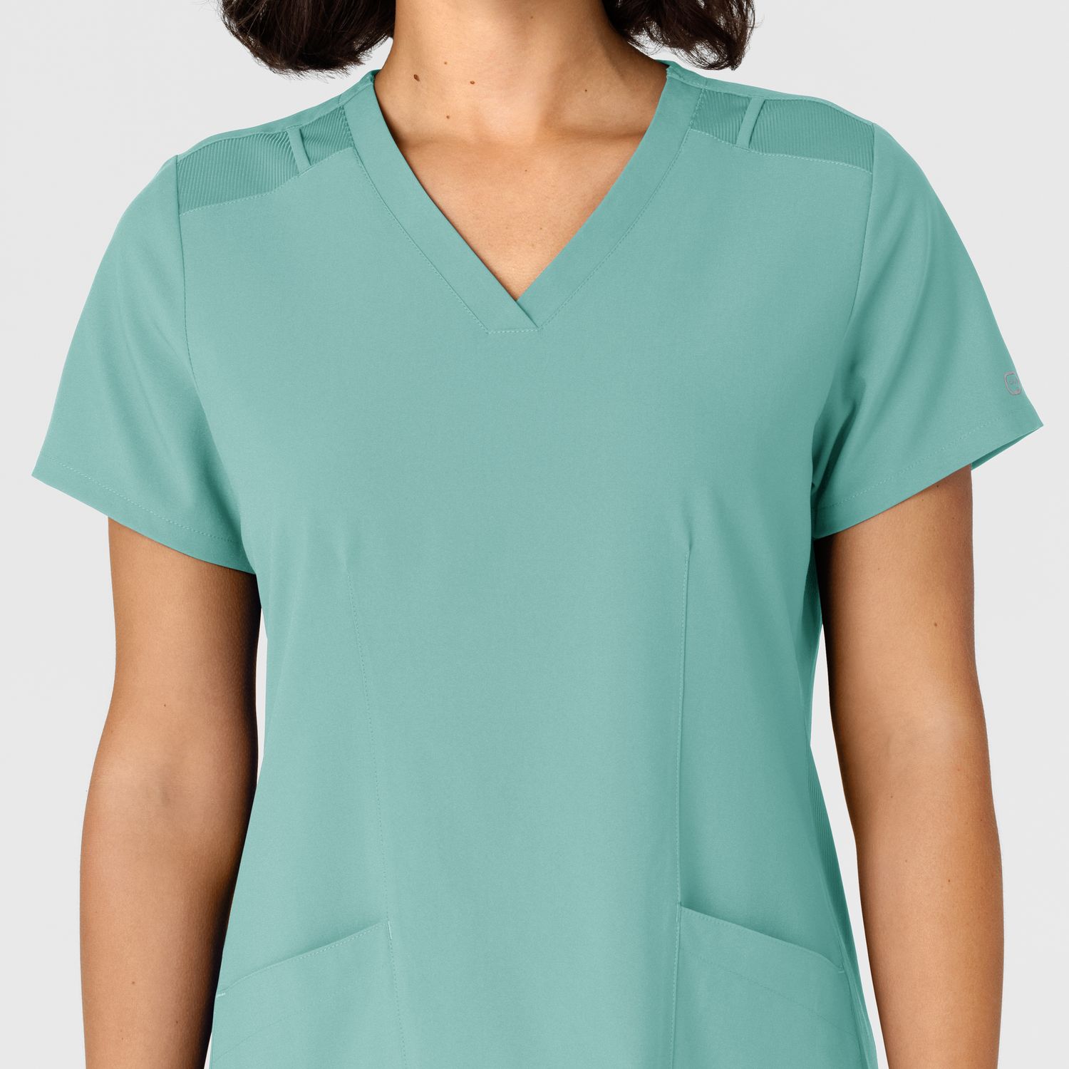 Casacca donna 6145 scollo a V turquoise