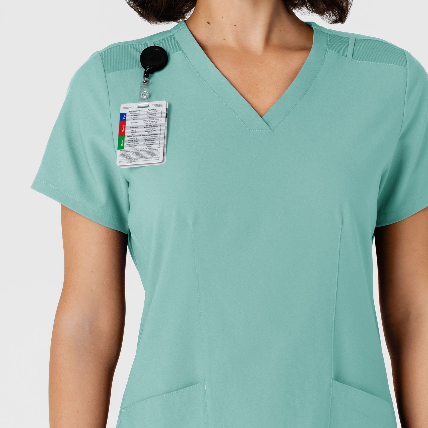 Casacca donna 6145 scollo a V turquoise