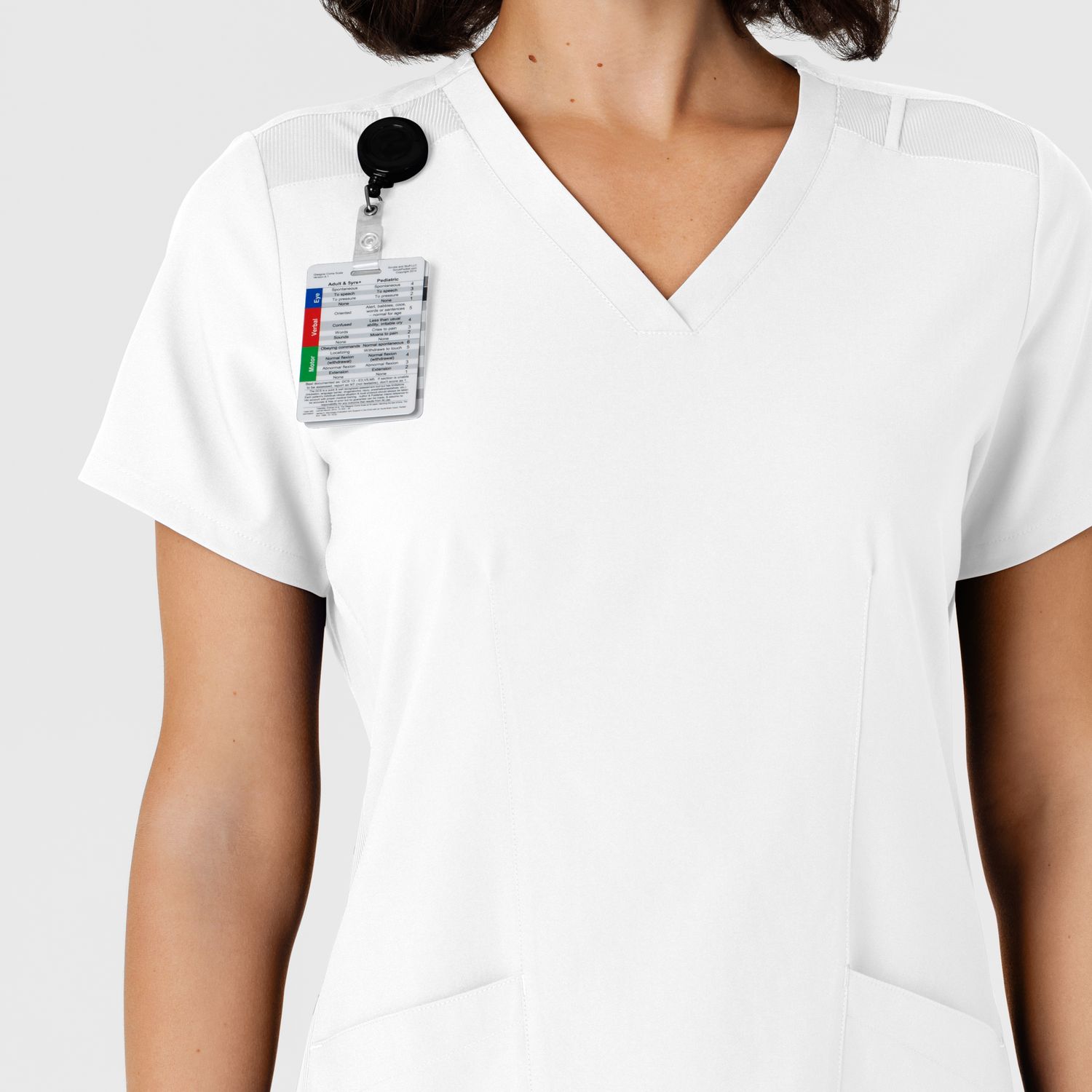 Casacca donna 6145 scollo a V white