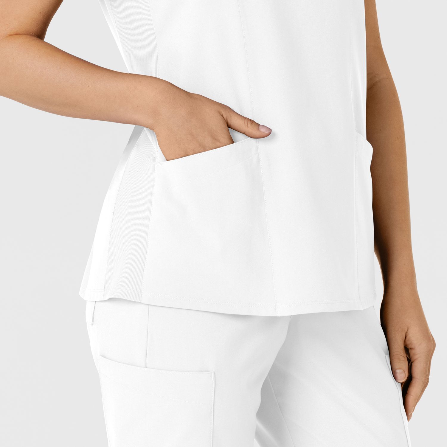 Casacca donna 6145 scollo a V white