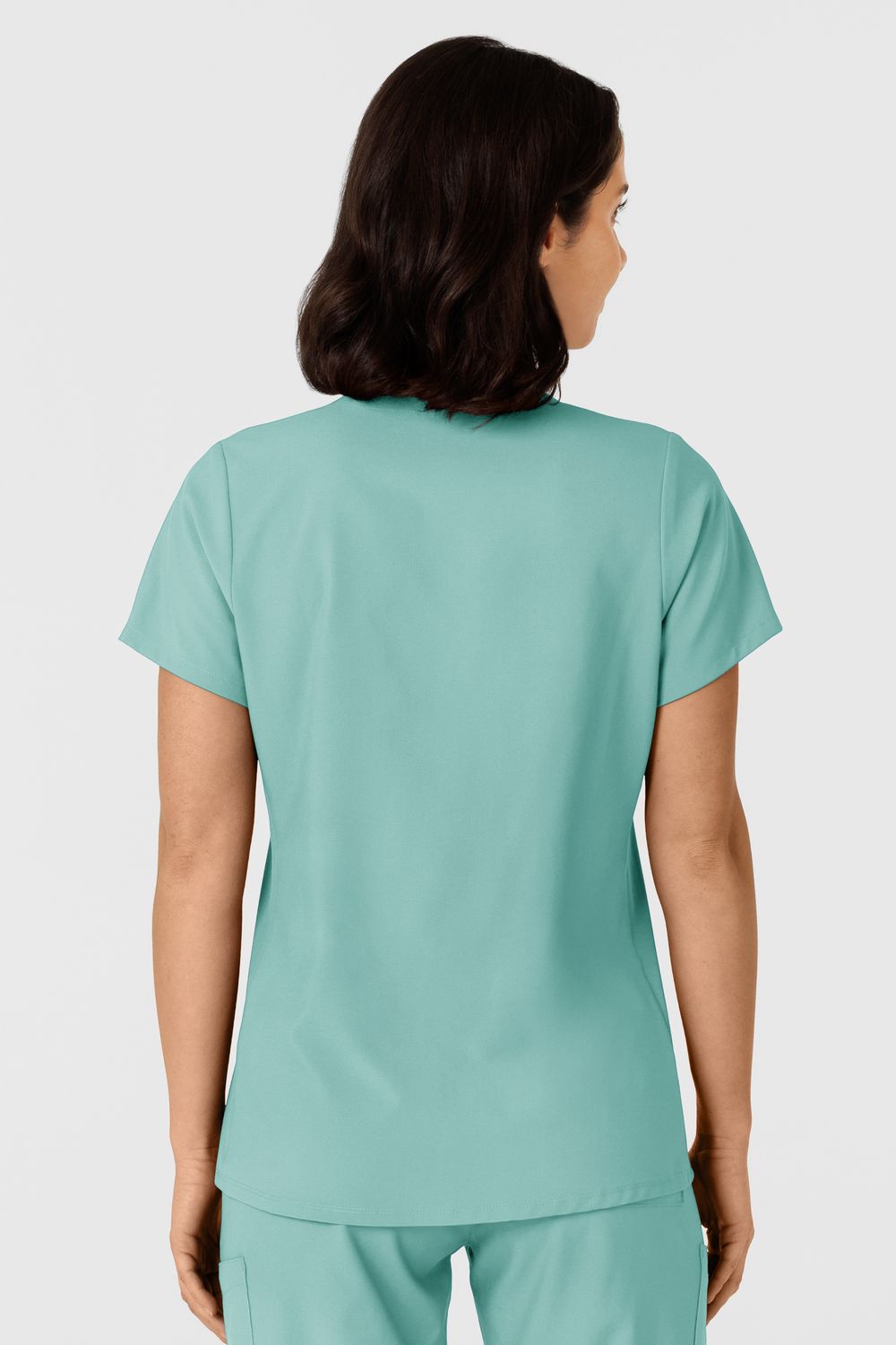 Casacca donna 6145 scollo a V turquoise