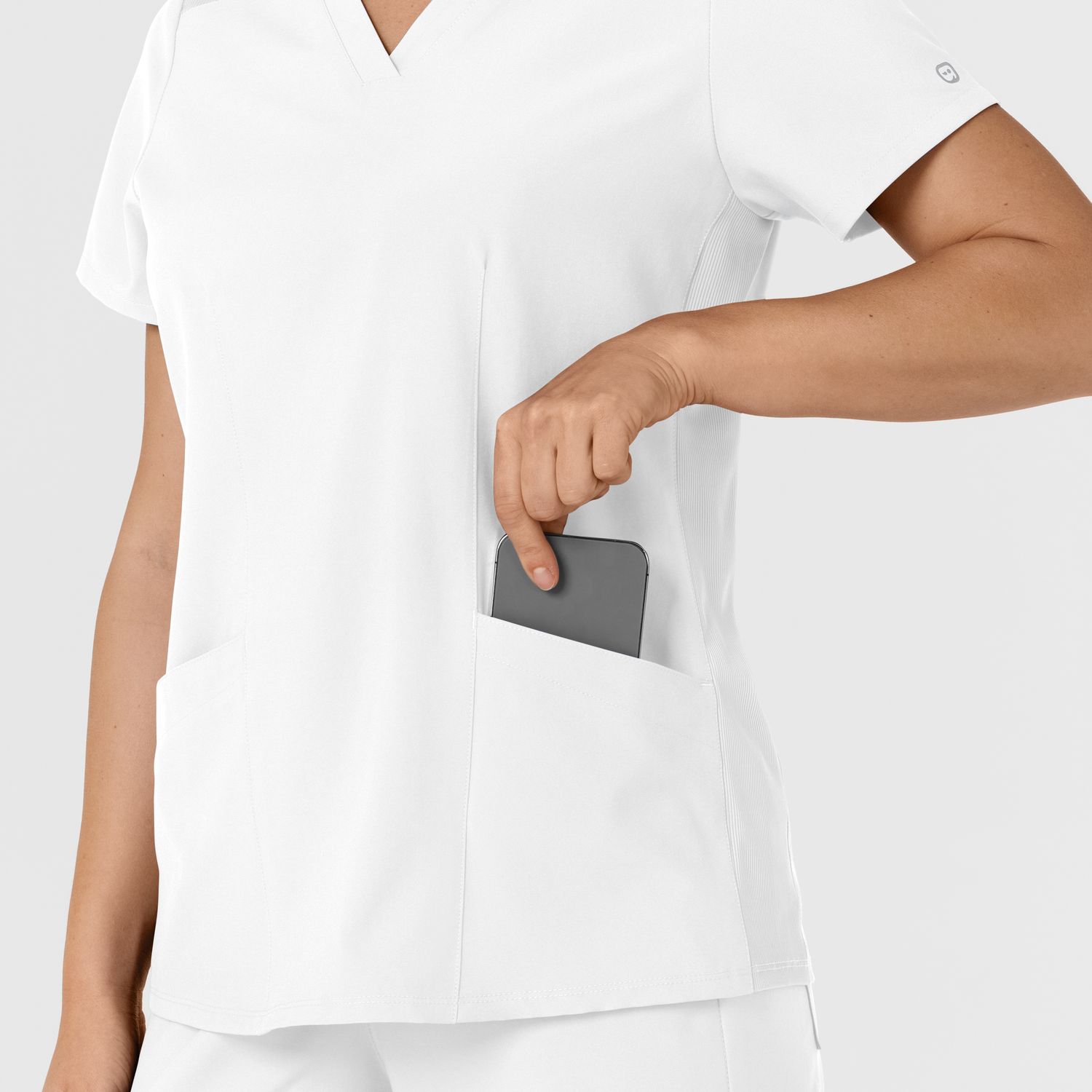 Casacca donna 6145 scollo a V white