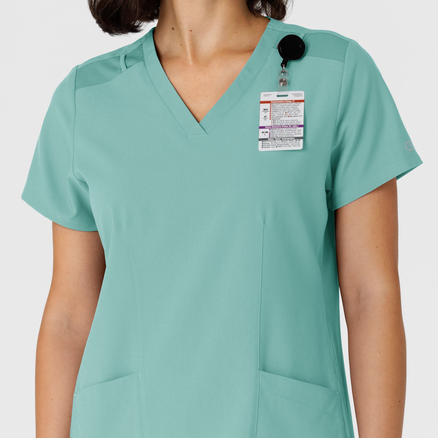 Casacca donna 6145 scollo a V turquoise