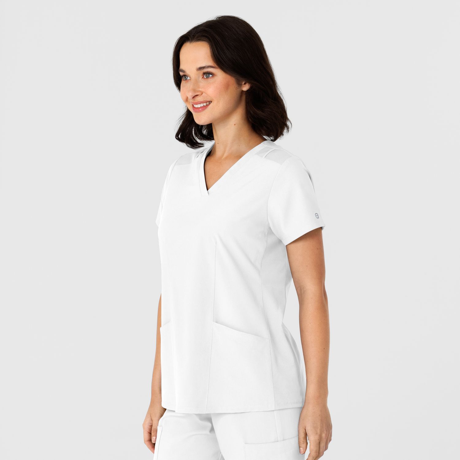 Casacca donna 6145 scollo a V white