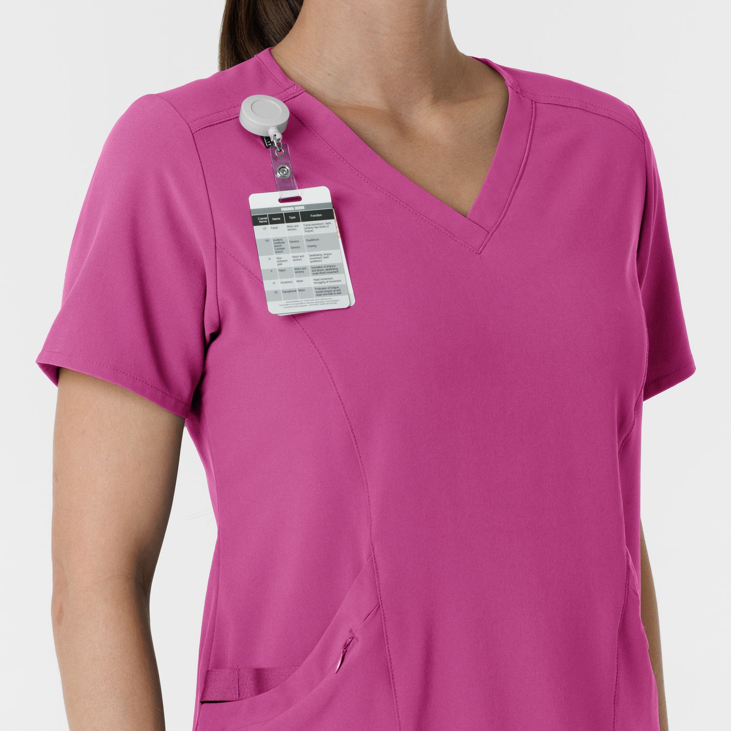 Casacca donna 6134 scollo a V raspberry