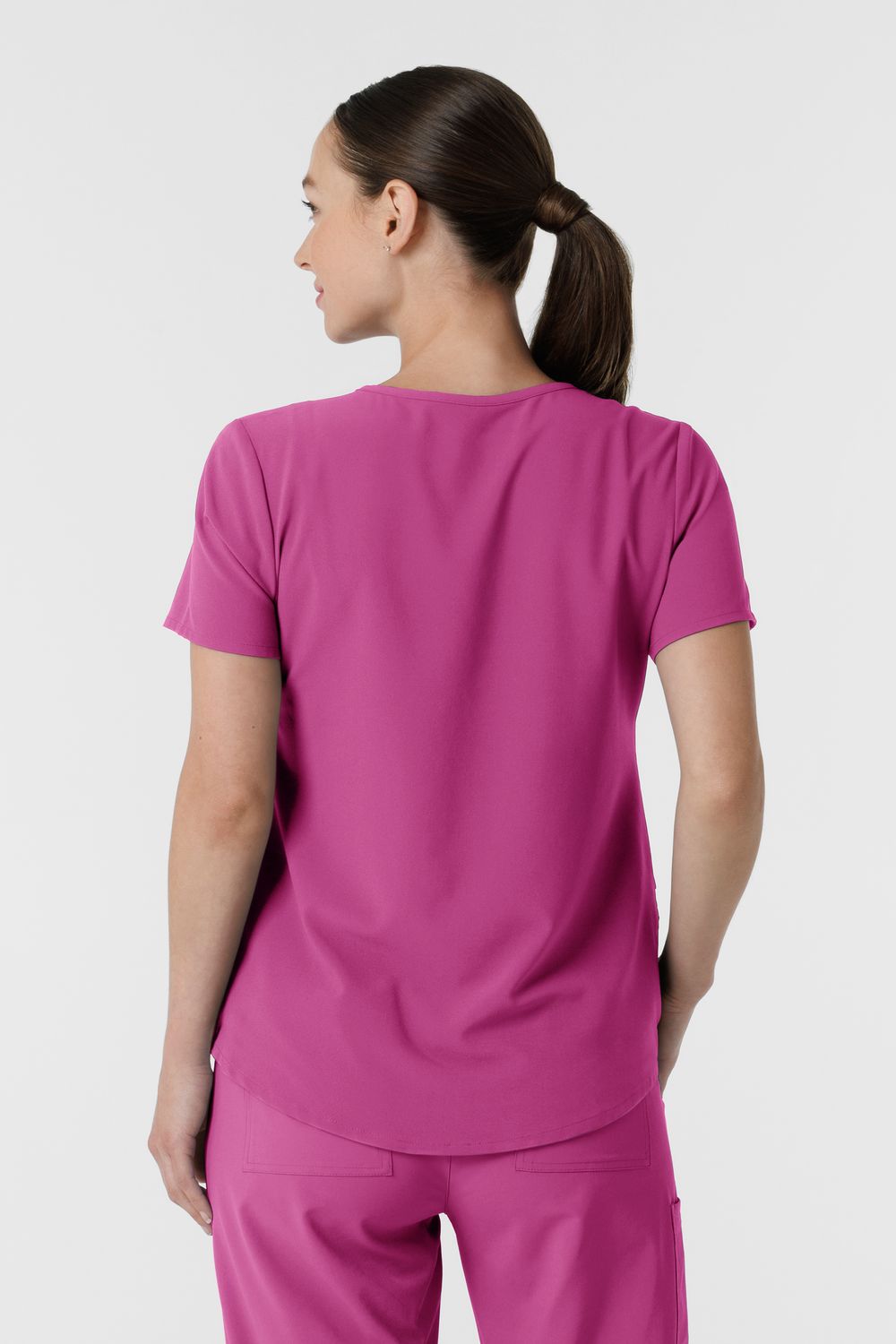Casacca donna 6134 scollo a V raspberry