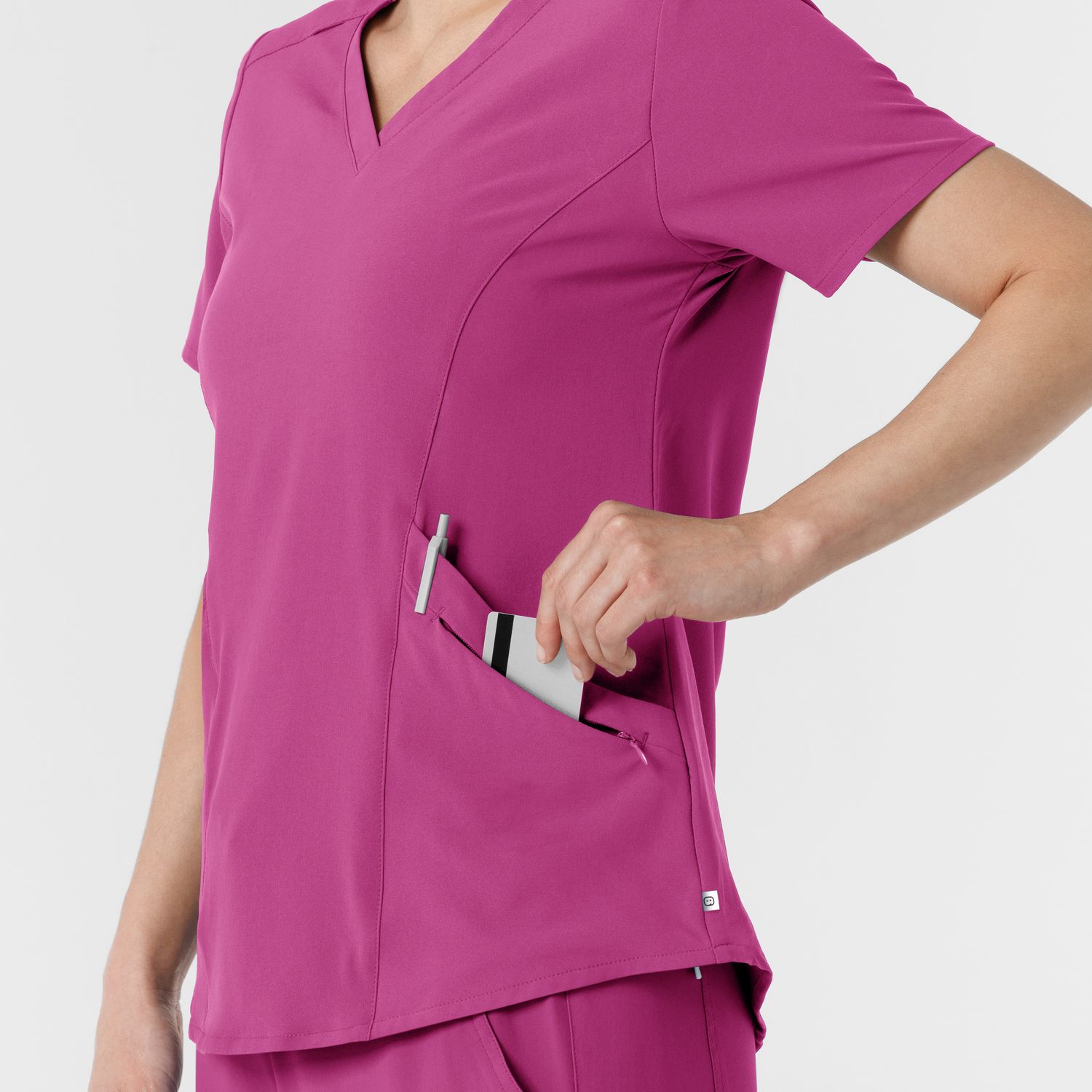 Casacca donna 6134 scollo a V raspberry