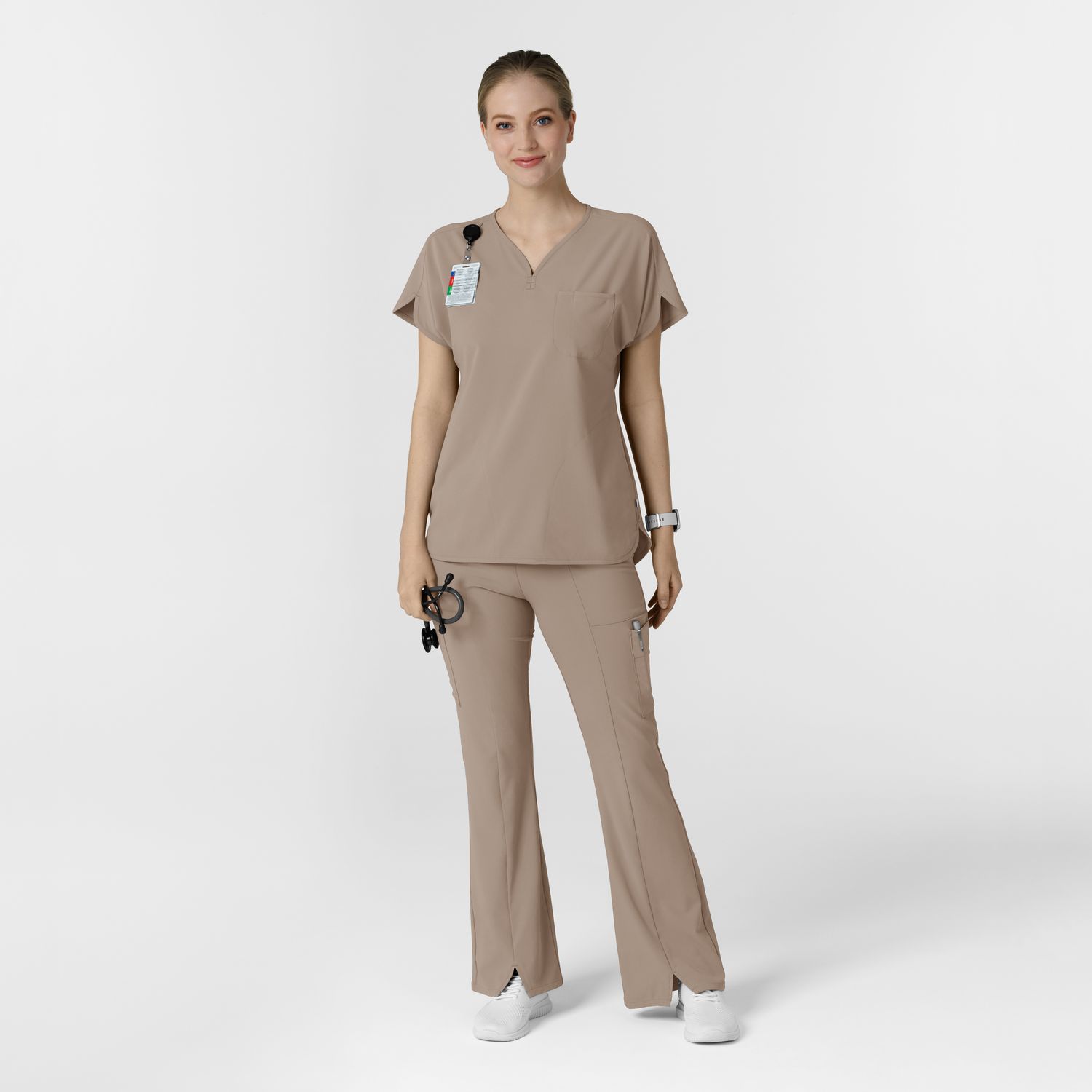 Casacca donna 6634 scollo a V arrotondato haze